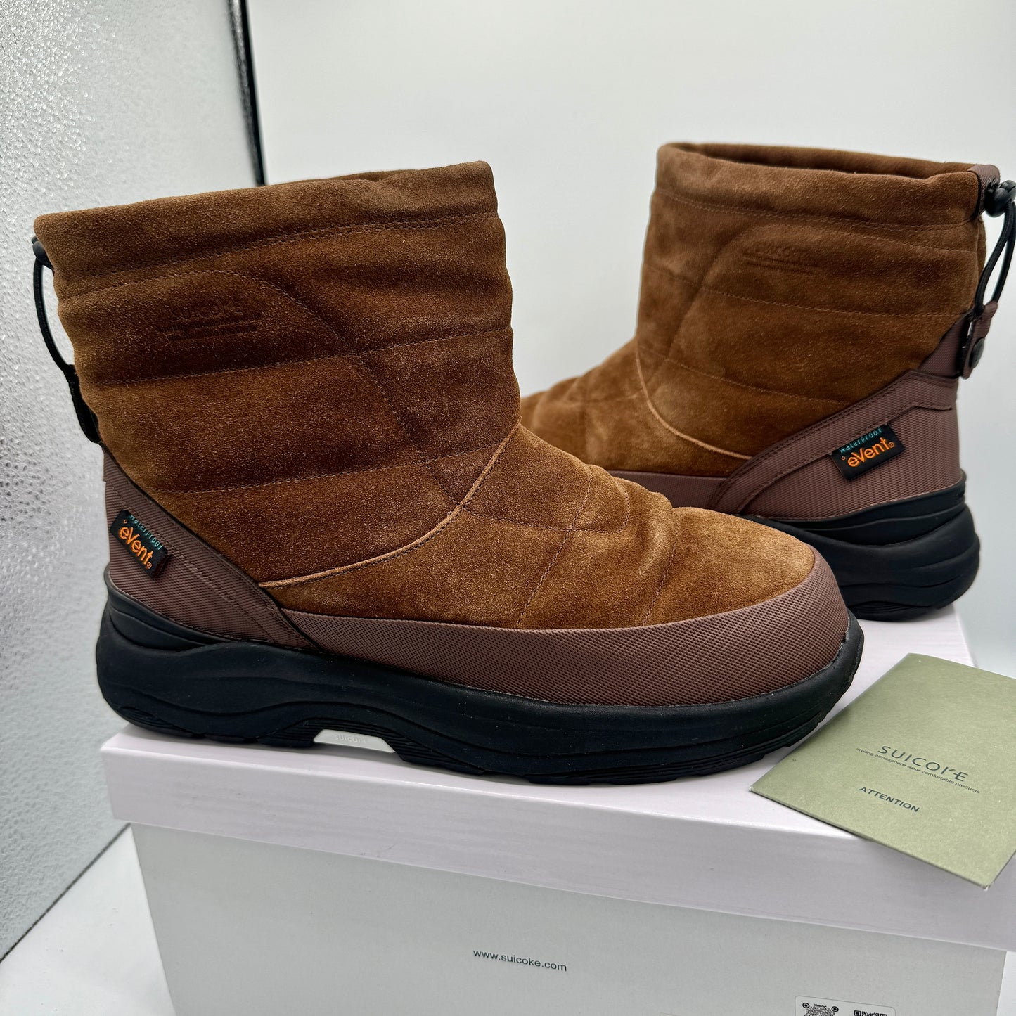 Suicoke Bower Sev Brown Boots Waterproof leather unisex 3m padded brand new