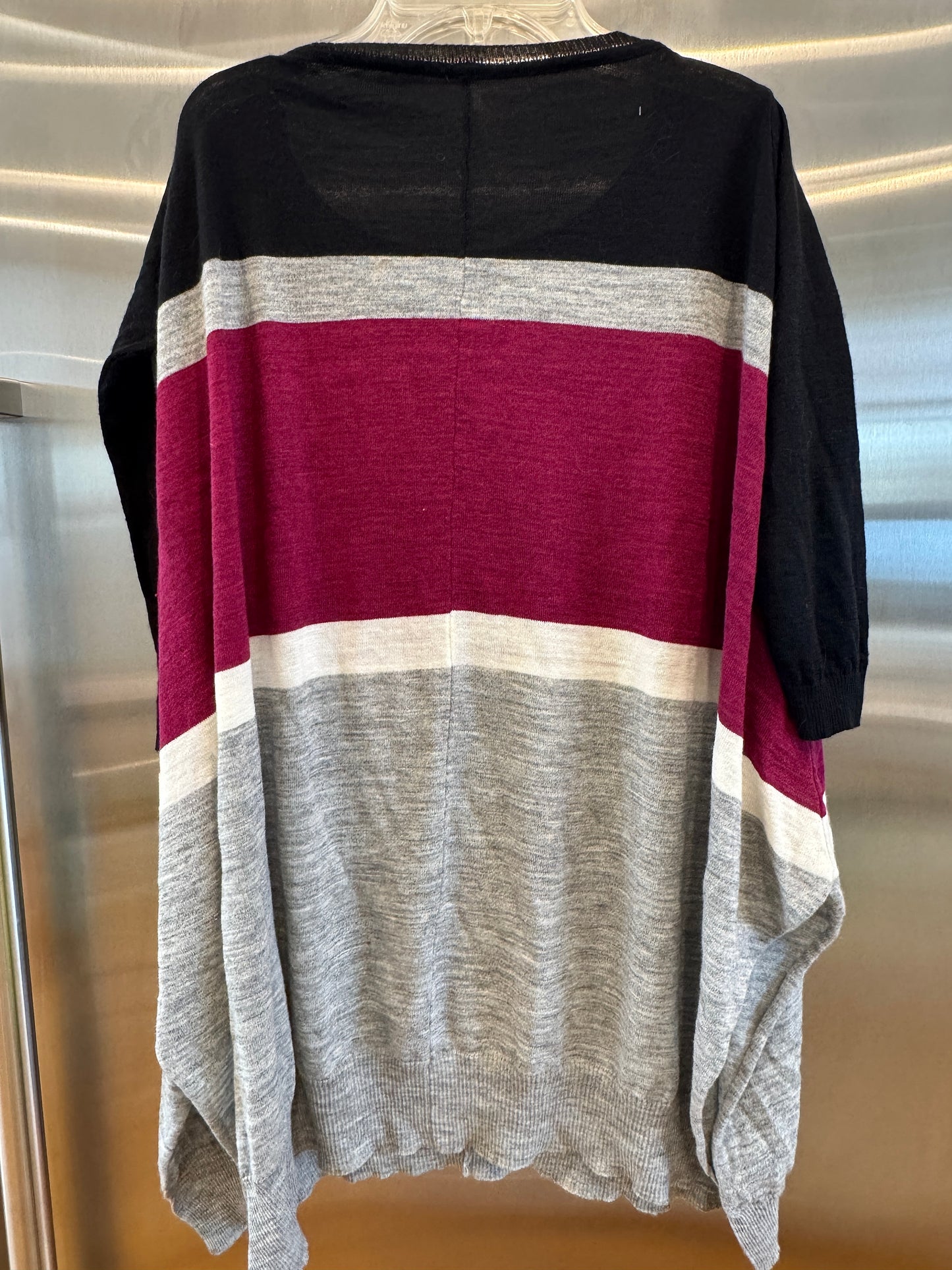 Free People Oversized Knit Sweater * Pre-Owned * Colorblock Top , Made in Italy ,
