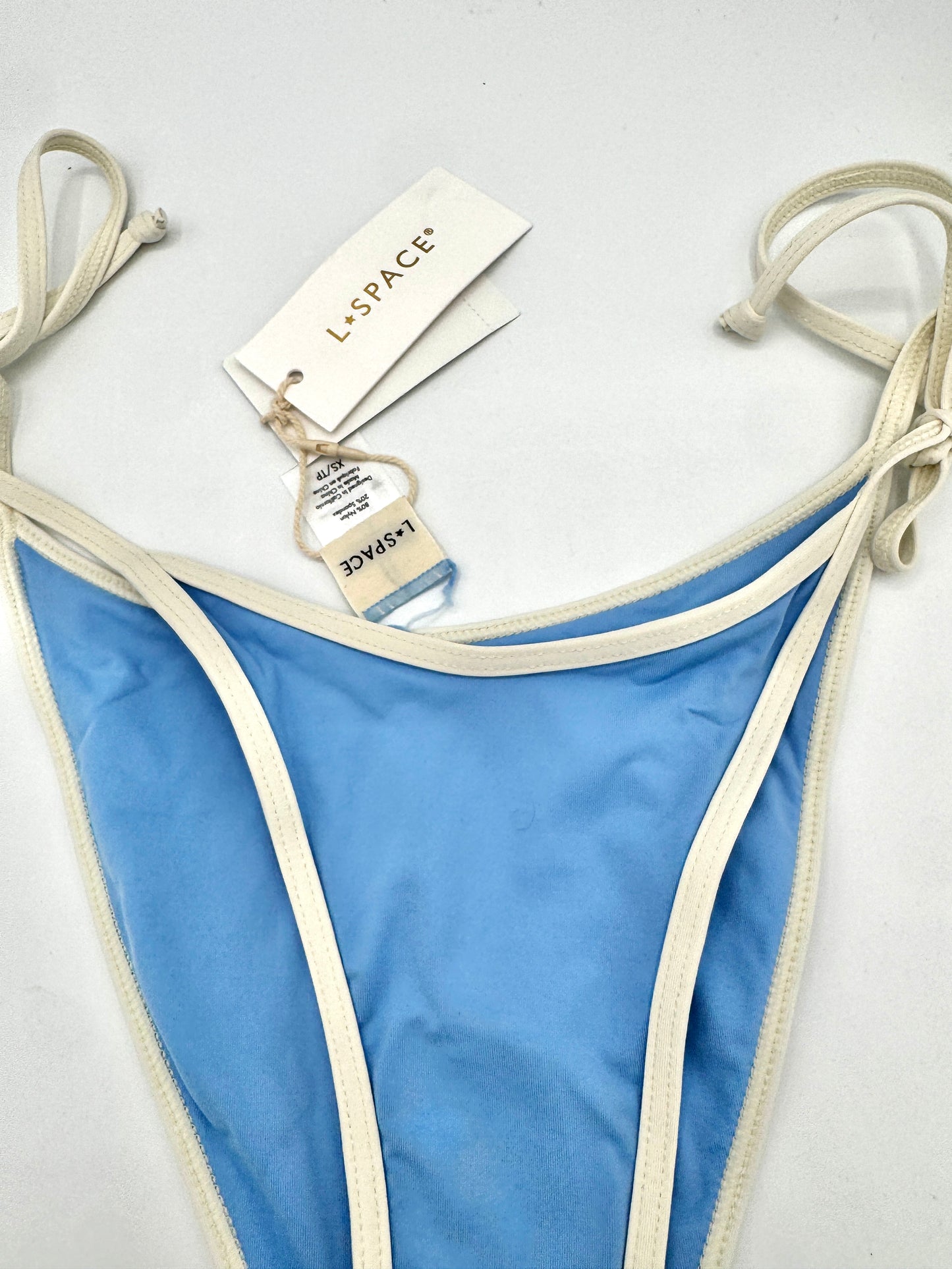 L Space Levy Classic Swim Bottom in Aura Blue / Cream