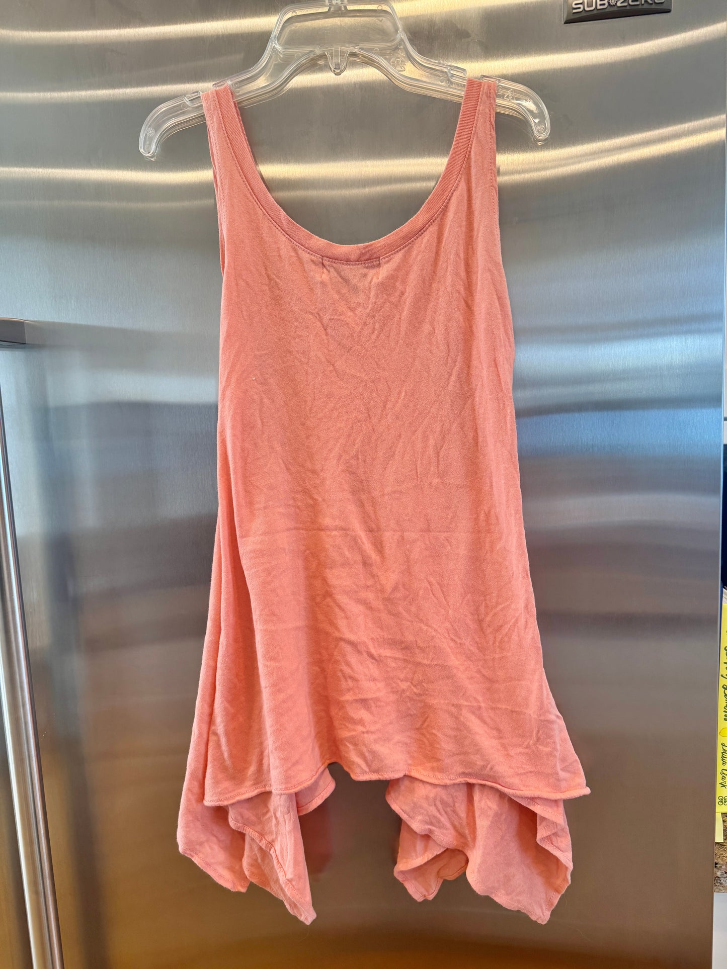 Wildfox Seahorse Tank Top V Neck in Coral Orange * Pre-Owned *