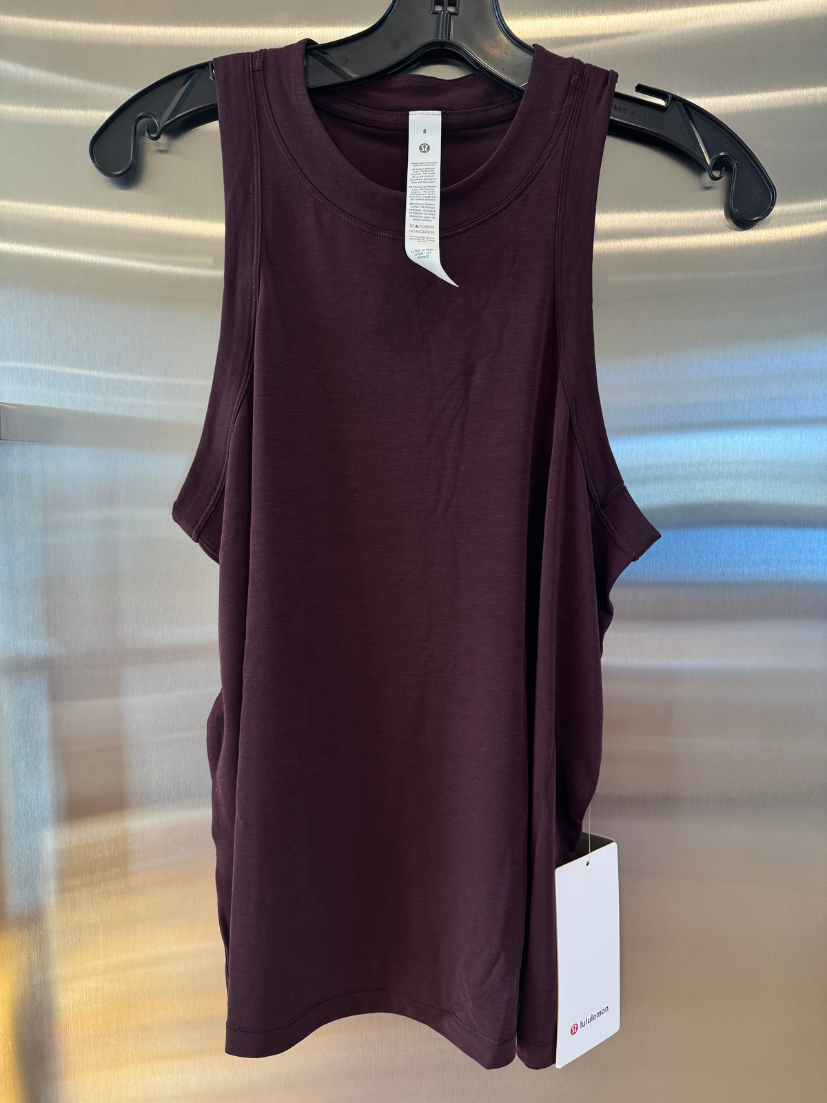 Lululemon Jersey Training Tank Top , Women’s in Black Plum Dark Burgundy Red