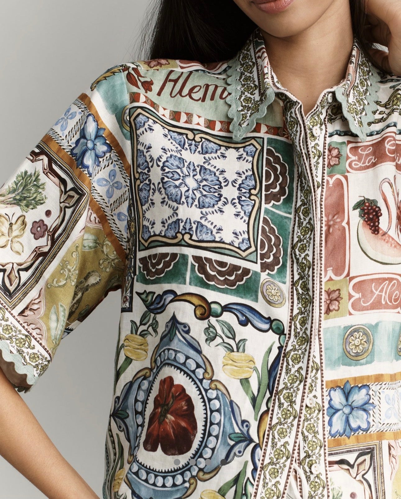 Alemais Tommasina Linen Button Down Shirt