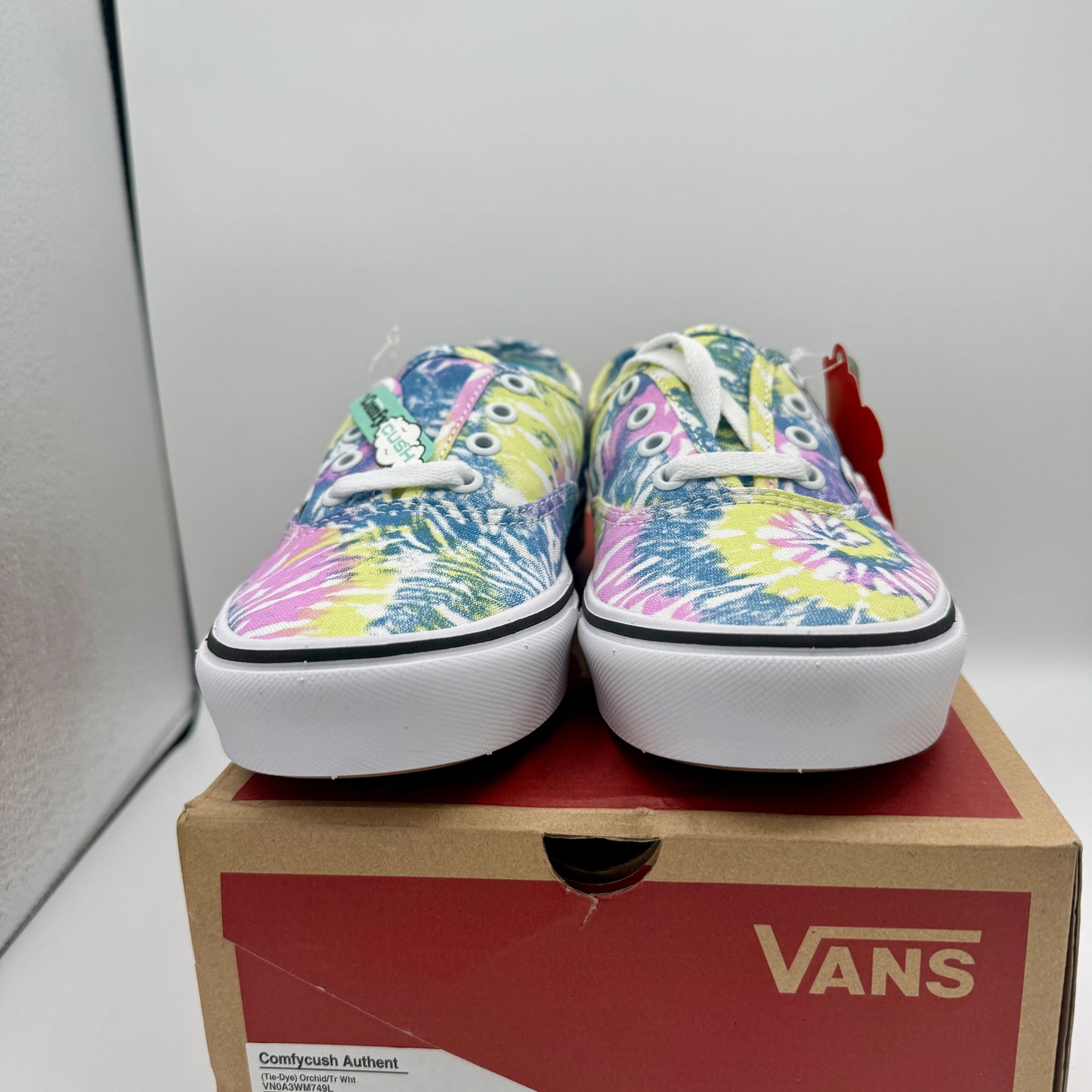 Vans Comfycush Authentic Low Classic Sneaker cushioned Tie Dye Orchid White