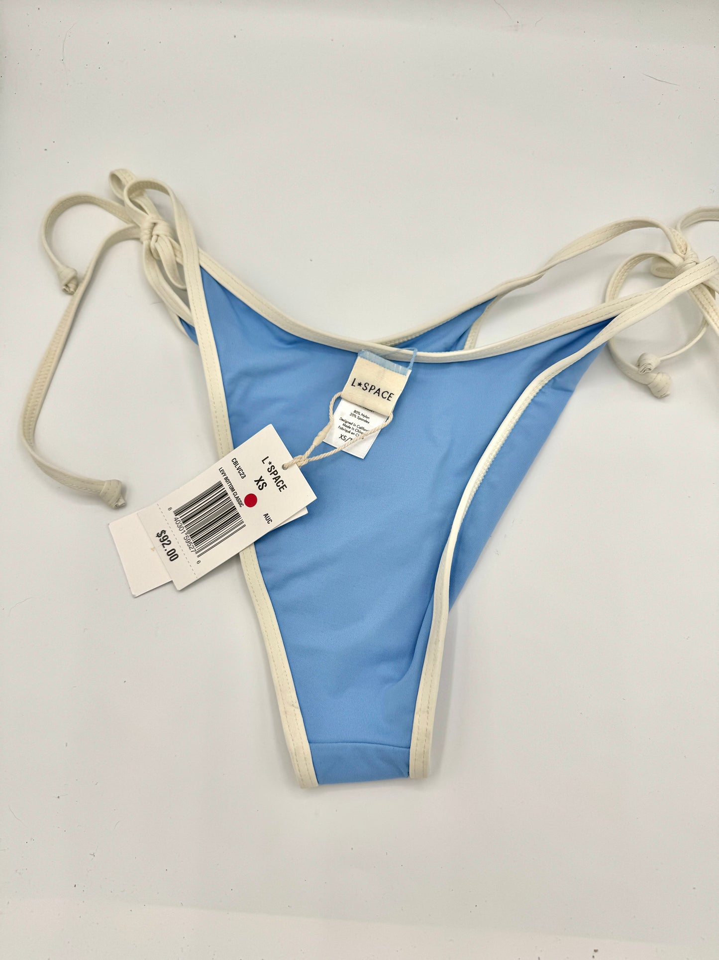 L Space Levy Classic Swim Bottom in Aura Blue / Cream
