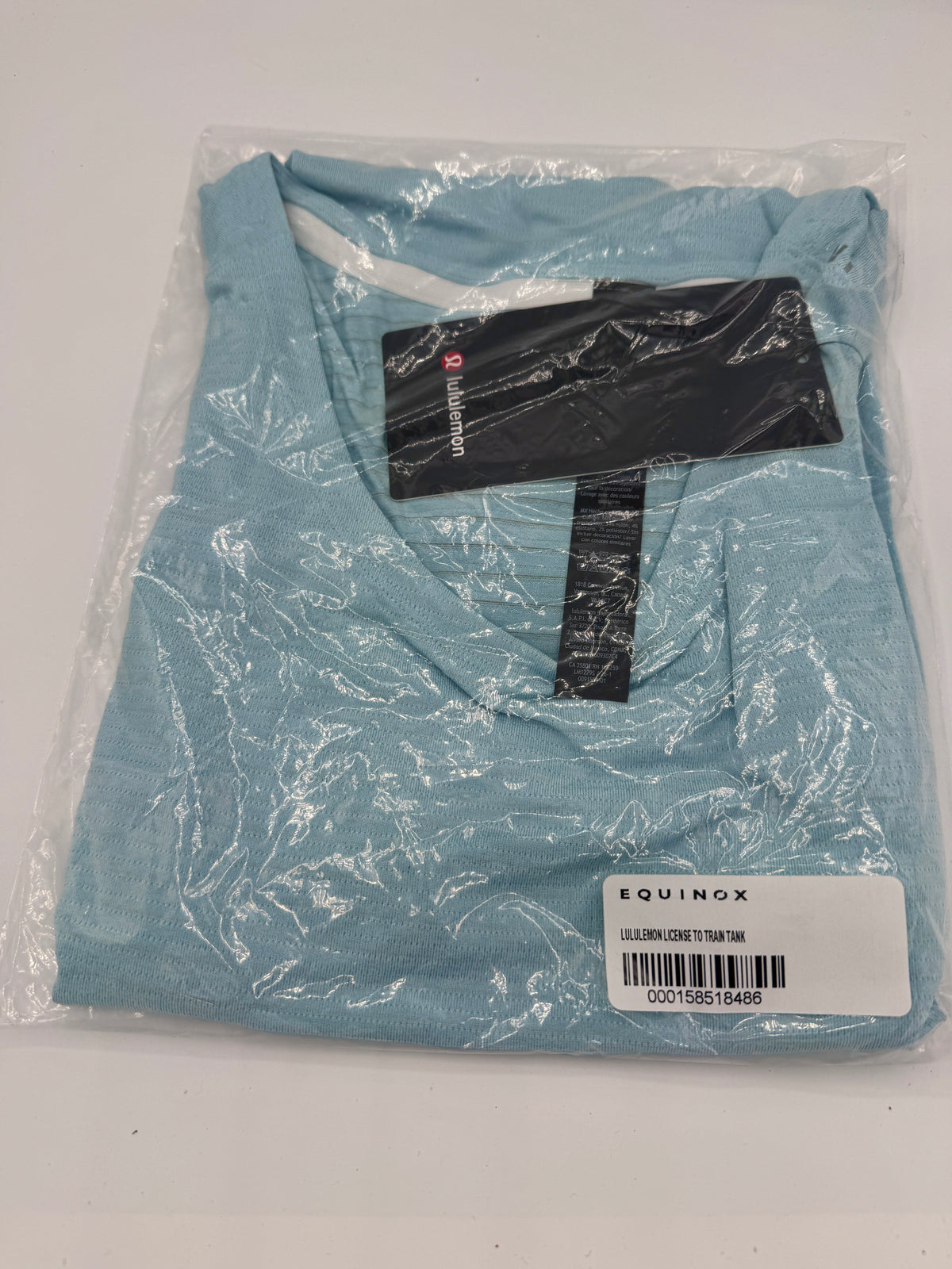 Lululemon License to Train Top , Mens Tank Top in Foam Cloud Blue