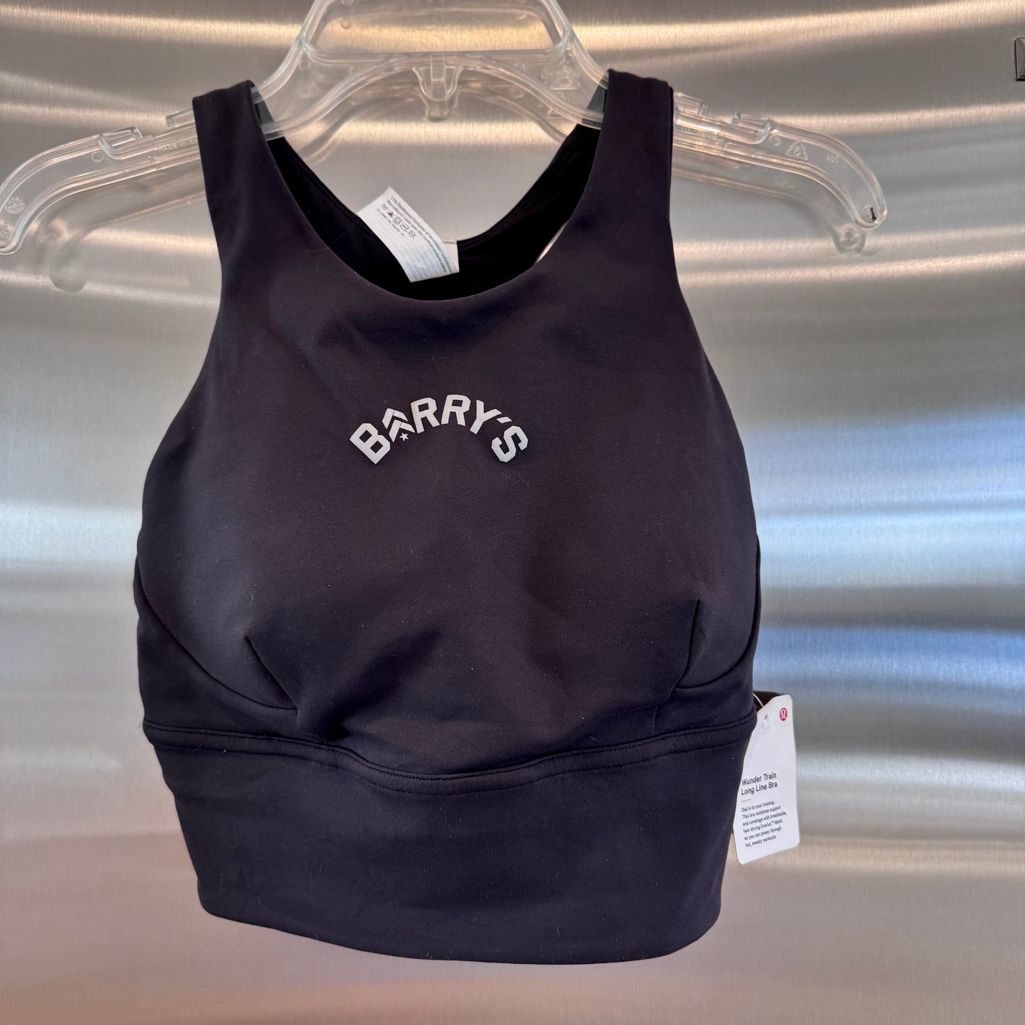 Lululemon Wunder Train Long Line Sport Bra x Barry’s Collab in Black