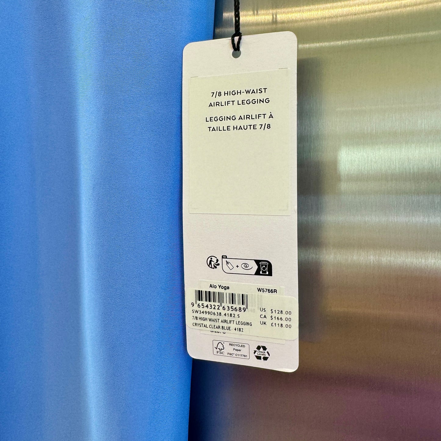 Alo 7/8 Airlift High Waist Legging - Crystal Clear Blue