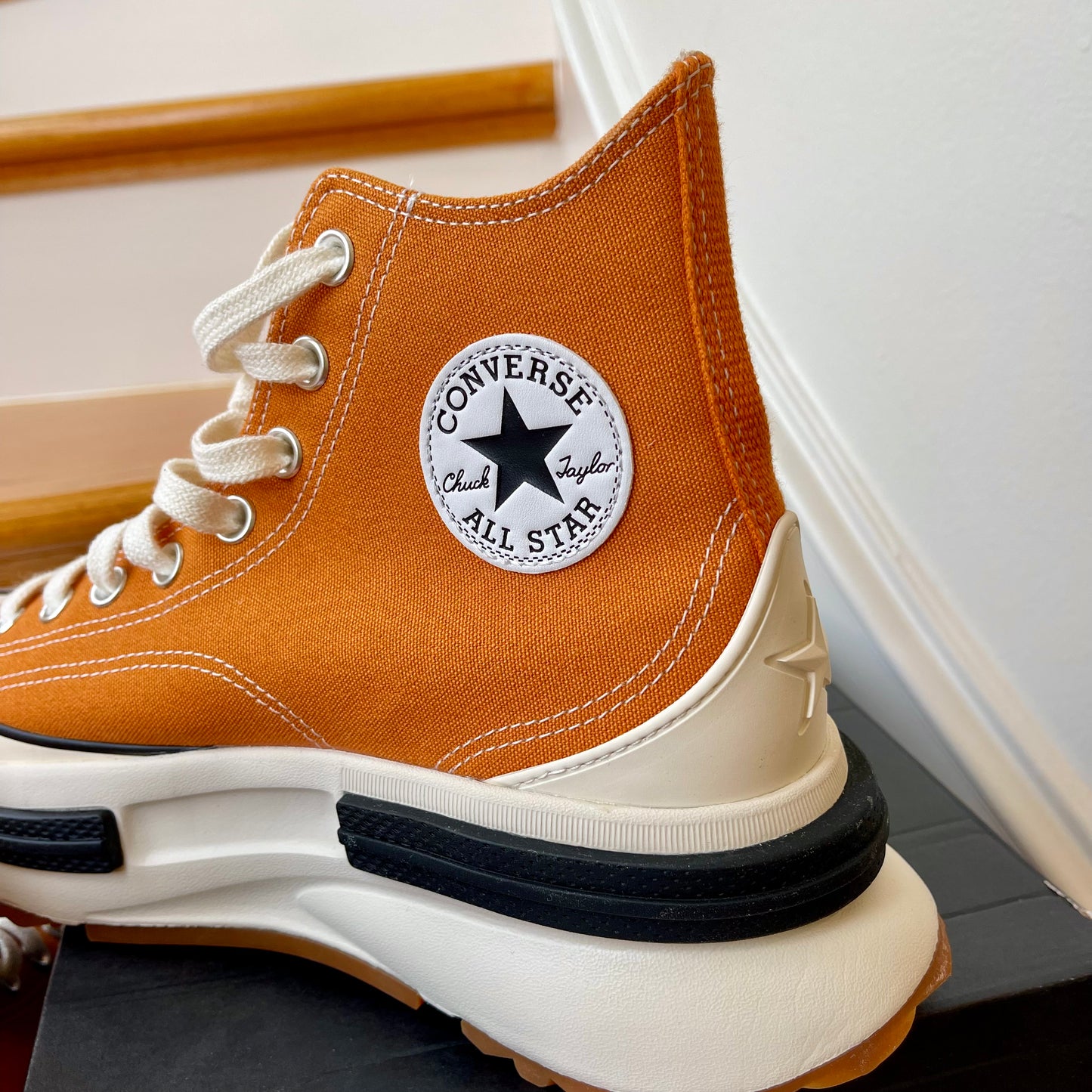 Converse Run Star Legacy CX Hi Platform high top Chuck Taylor sneaker monarch orange