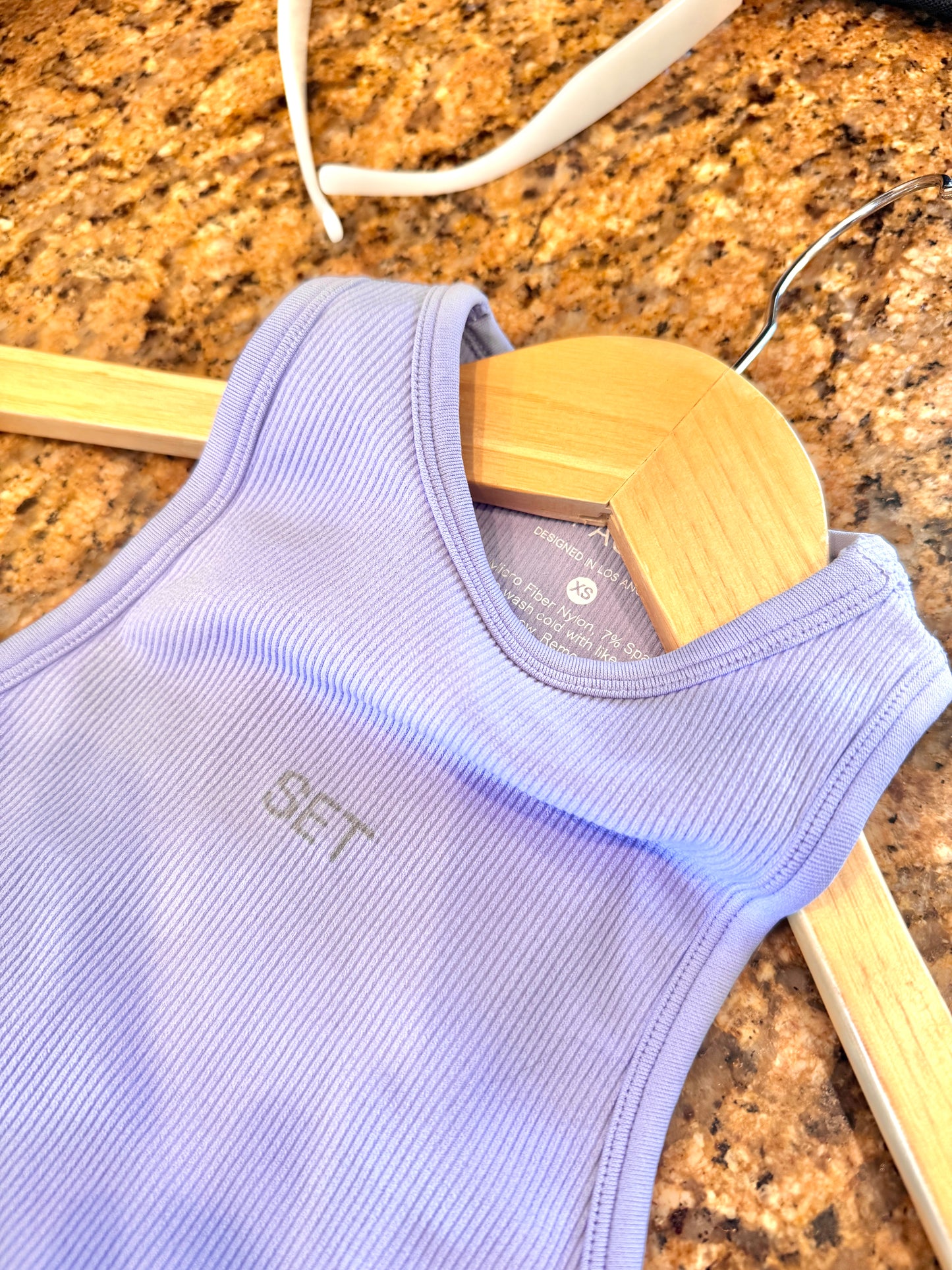 SET Active Matching Set in Lilac Purple - Sculptflex Power Angle Bra and Power Shorts in Lily