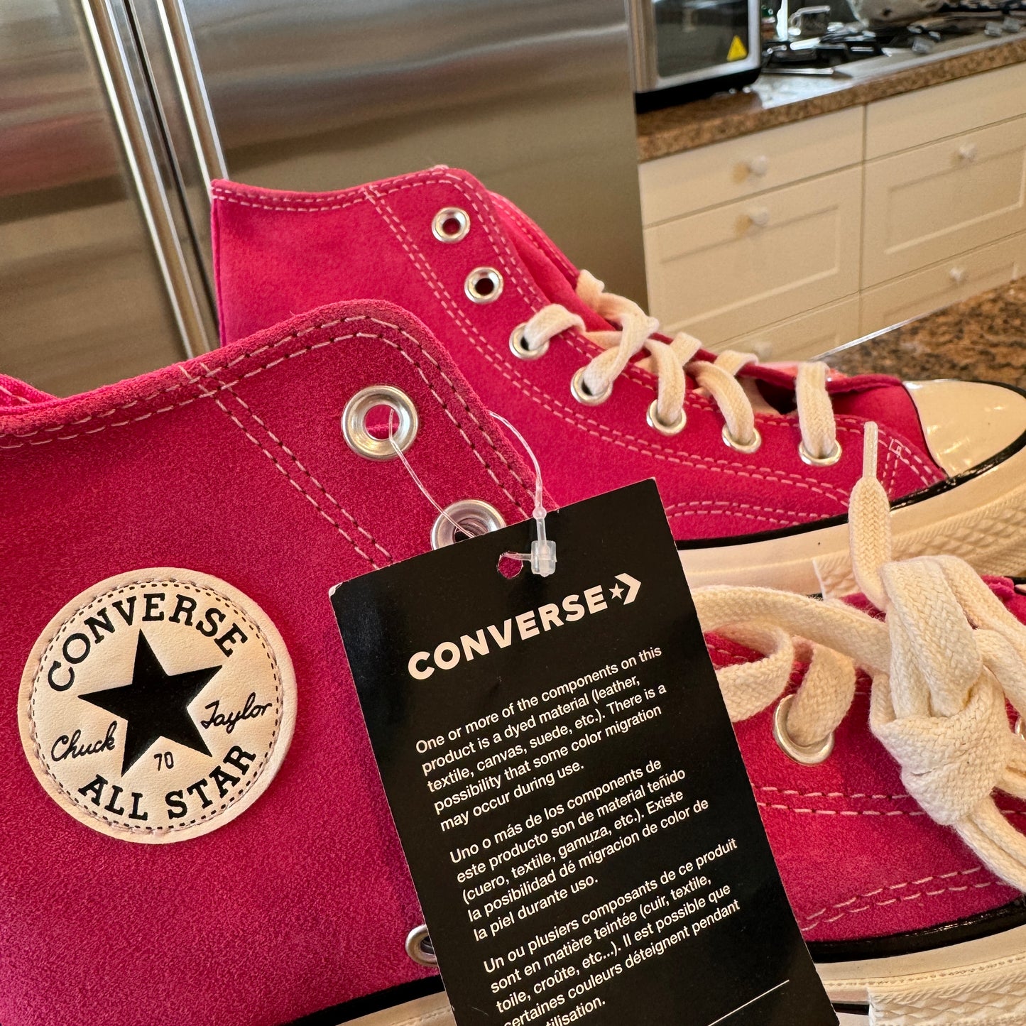 Converse Suede Chuck 70 Magenta Pink High Top Leather Sneakers Lace Up Shoes