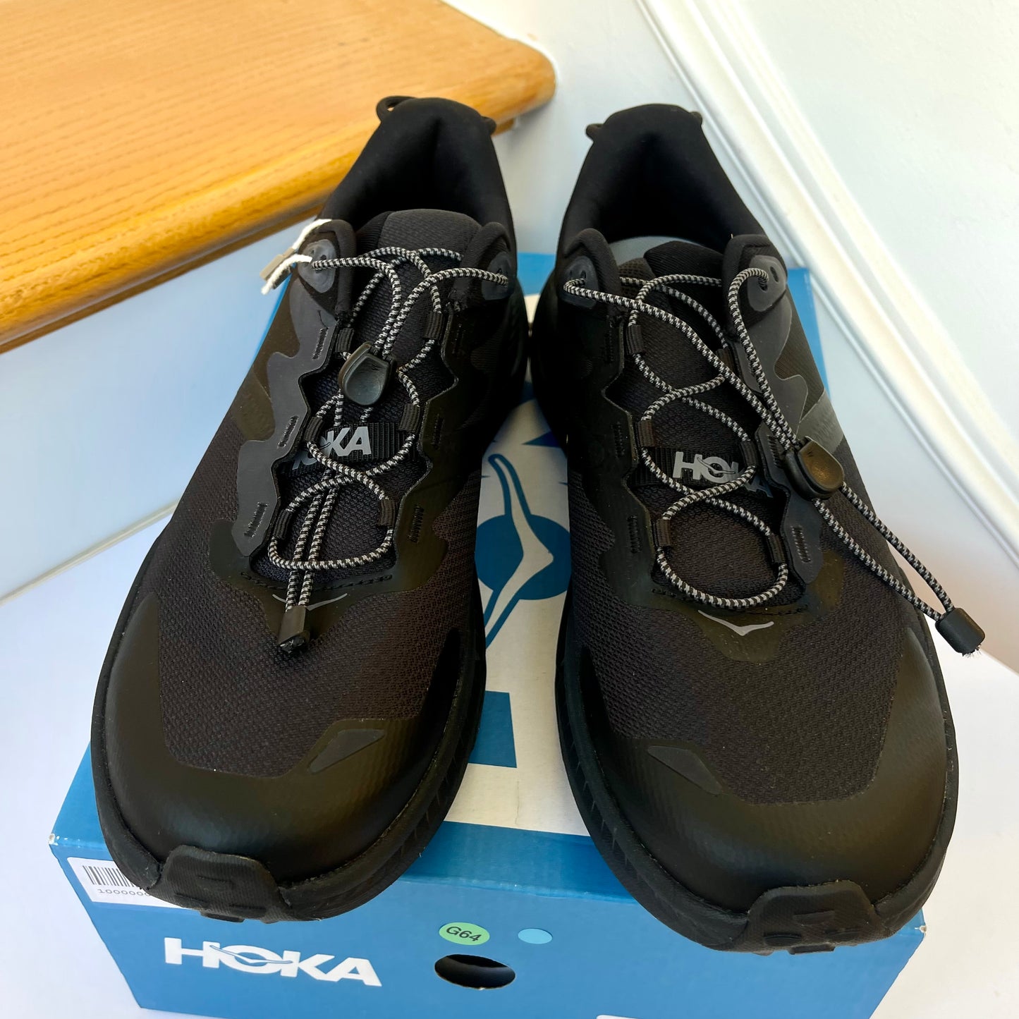 Hoka Transport in All Black Athletic Hiking Shoes