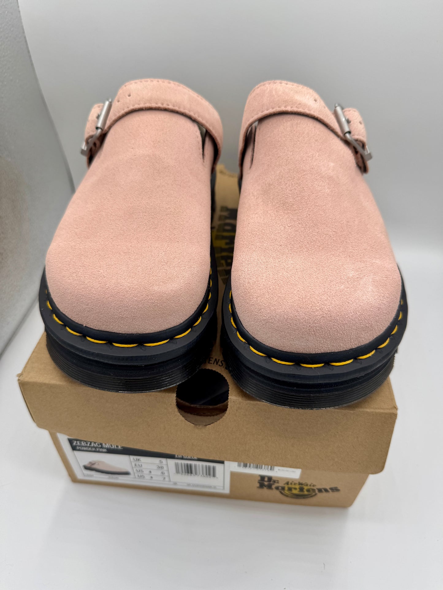 Dr Martin Zebzag Mule Unisex , Powder Pink