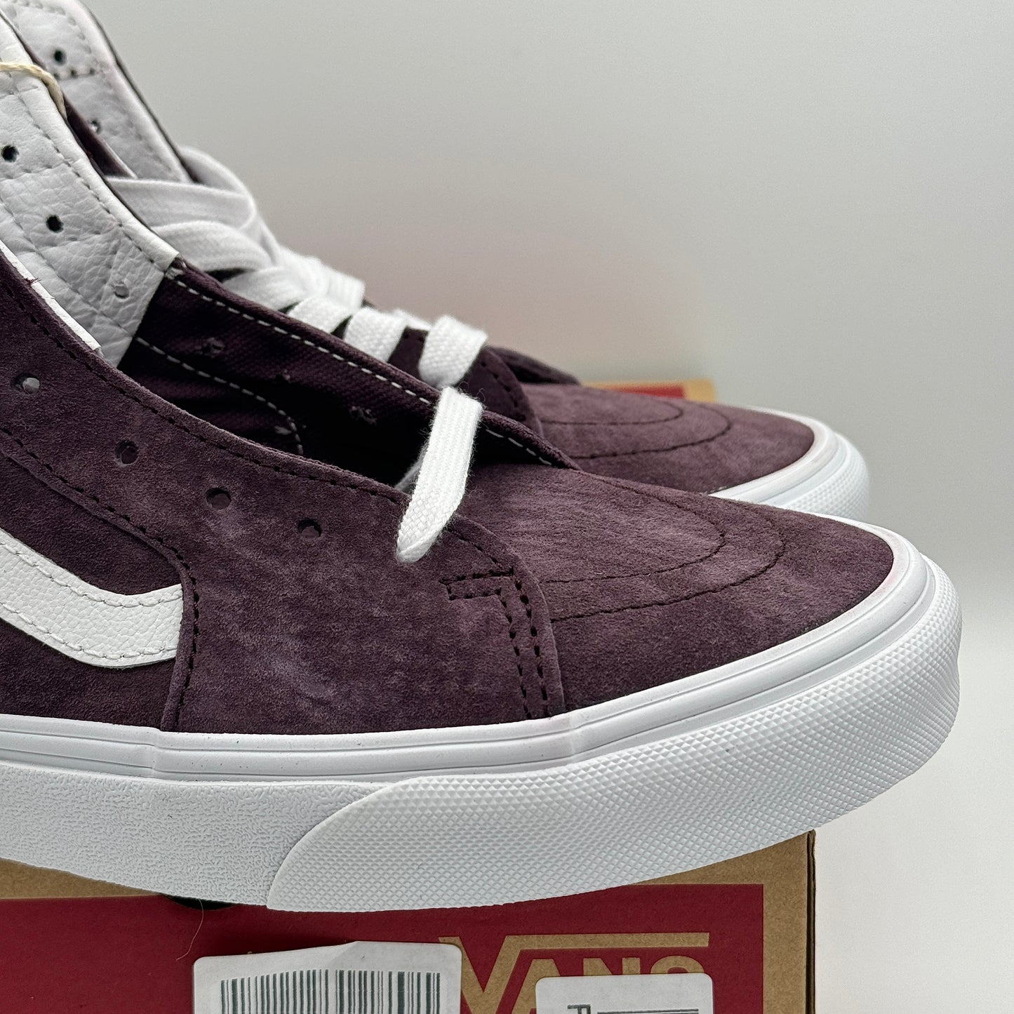 Vans Sk8 Hi Pig Suede Wine Tasting Dark Purple Skate Sneakers High Tops