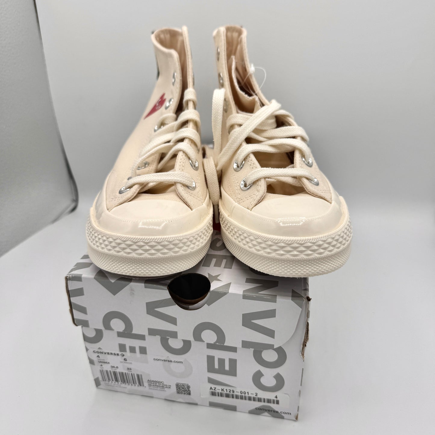 Commes Des Garçons CDG Play Converse High Top Chuck 70 Heart Sneaker