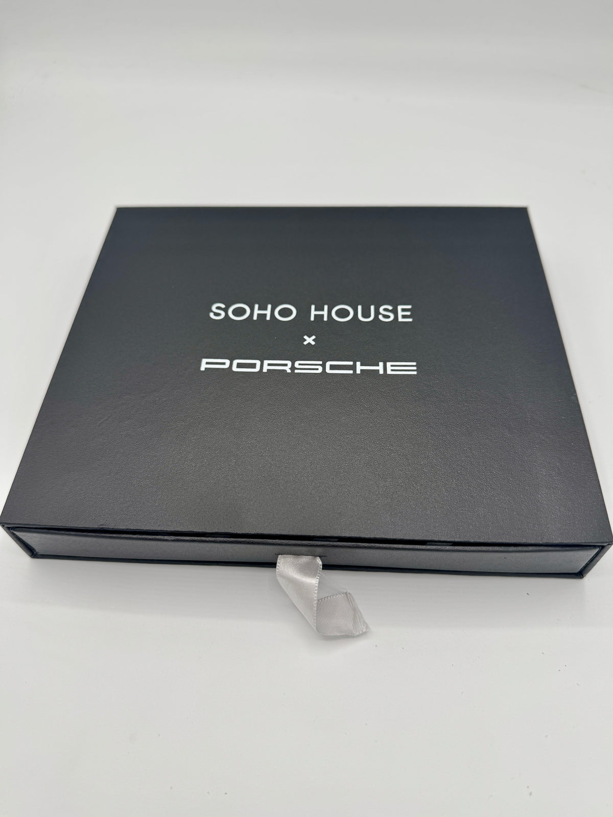 Porsche x Soho House Satin Pepita Black / White Houndstooth Heritage Pasha Scarf Bandana