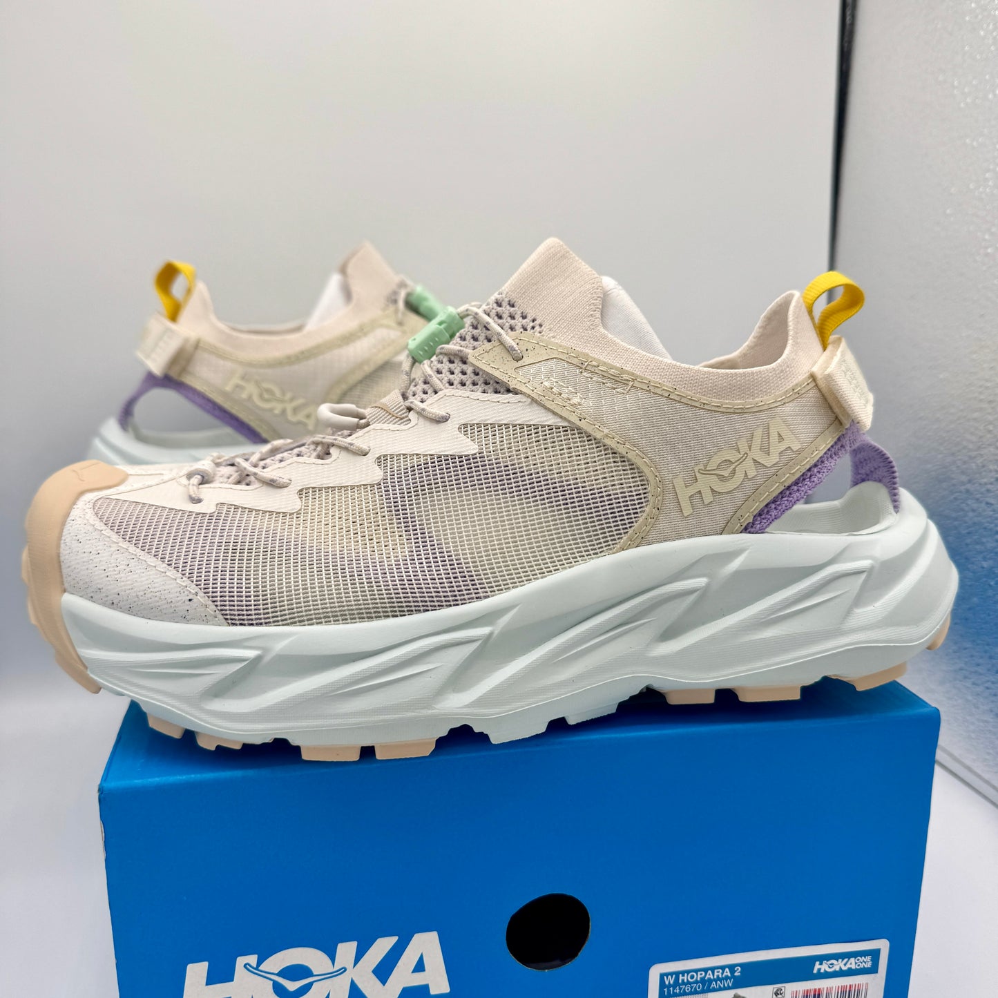Hoka Hopara 2 Women’s Hybrid Hiking Sandal in Alabaster / Snow