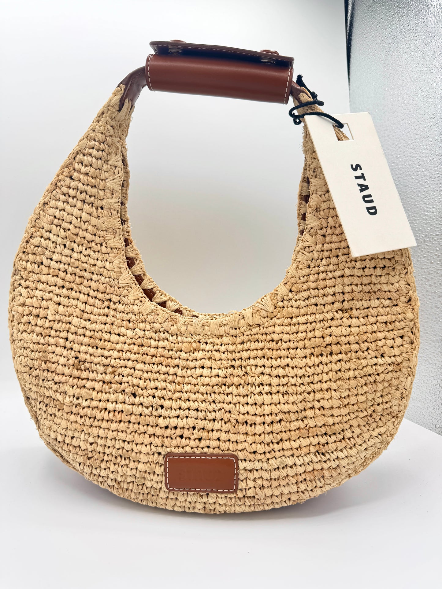 Staud Moon Bag - Natural Raffia