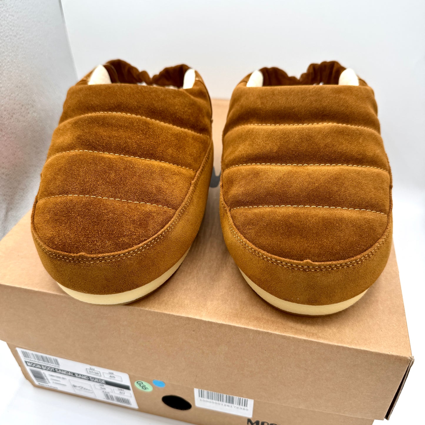 Moon Boot Evolution Slipper in Tan Suede Mule