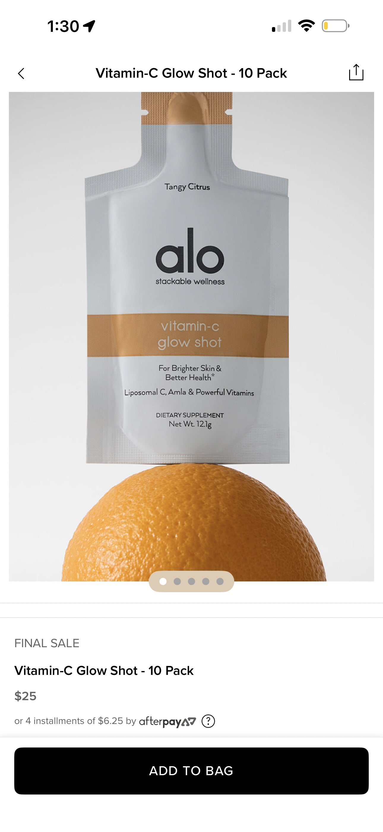 Alo Yoga (Bundle) 8x Sets of Wellness Shots (4) Discovery Packs , Dietary Supplements (32 Sachets Total)