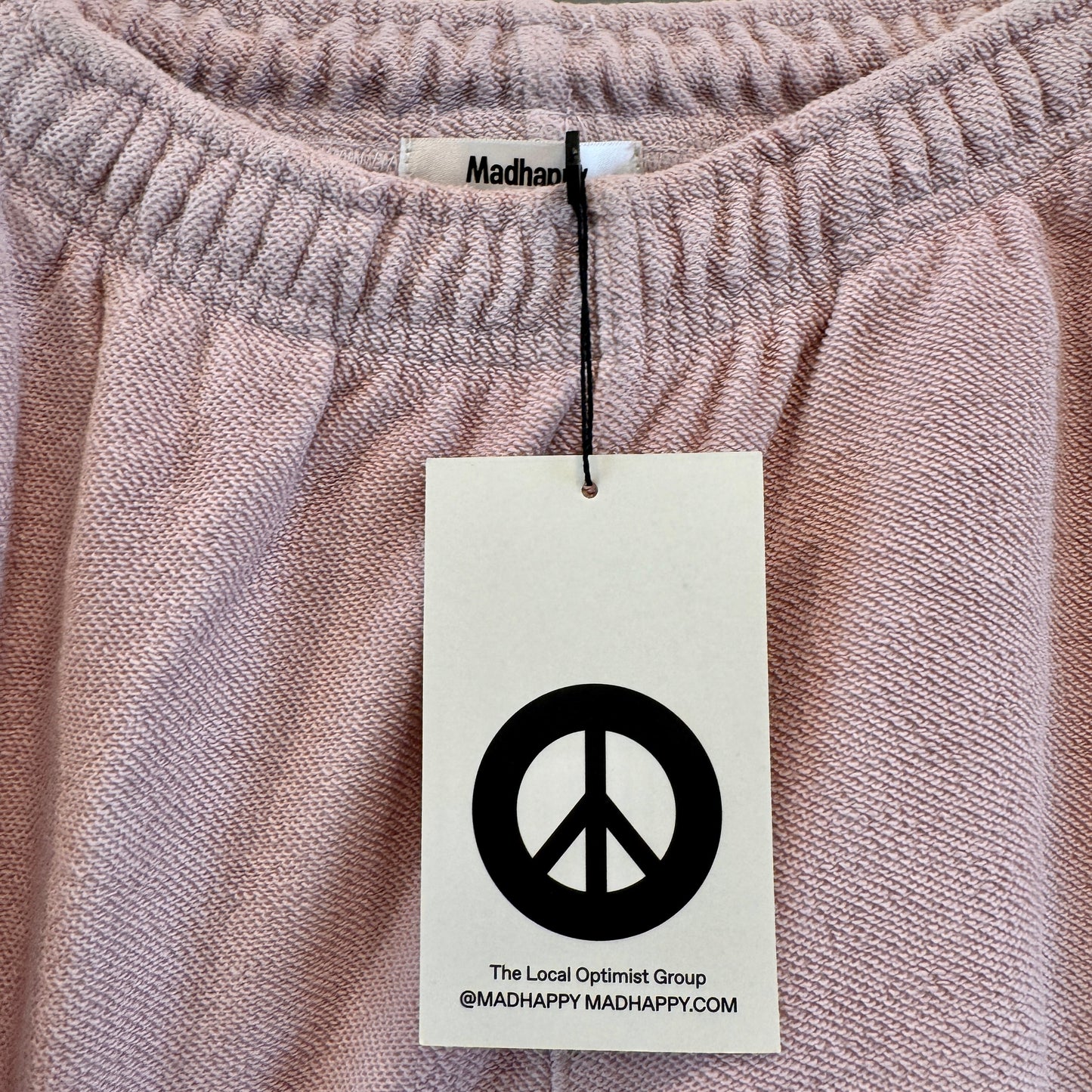 MadHappy Universal Sweatpants Bubblegum Light Dusty Pink Unisex Peace Sign