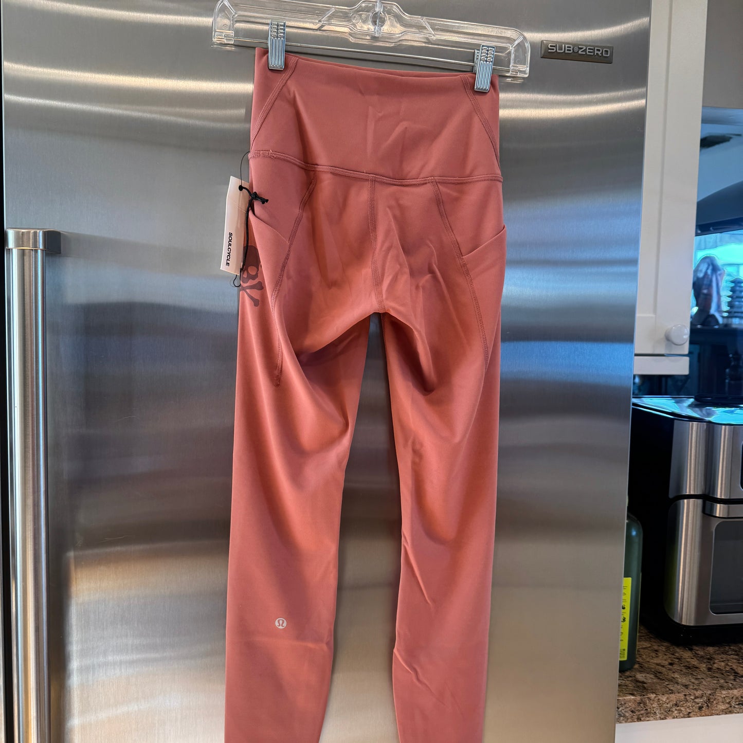 Lululemon x Soul Cycle Matching Set in Brier Rose Wunder Train Tight 25” and Long Line Bra