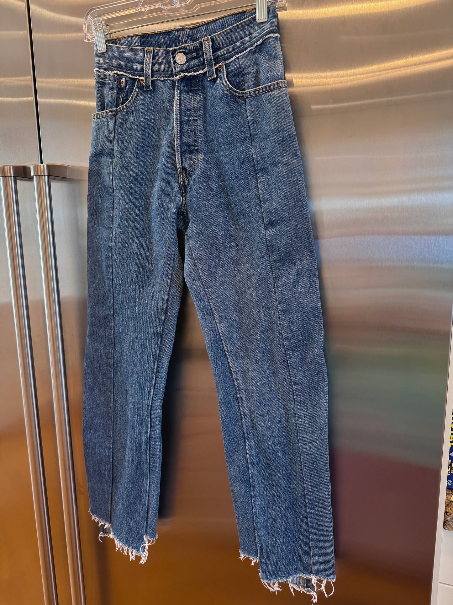 Vetements reconstructed denim pants Levi’s jeans denma size extra small womens