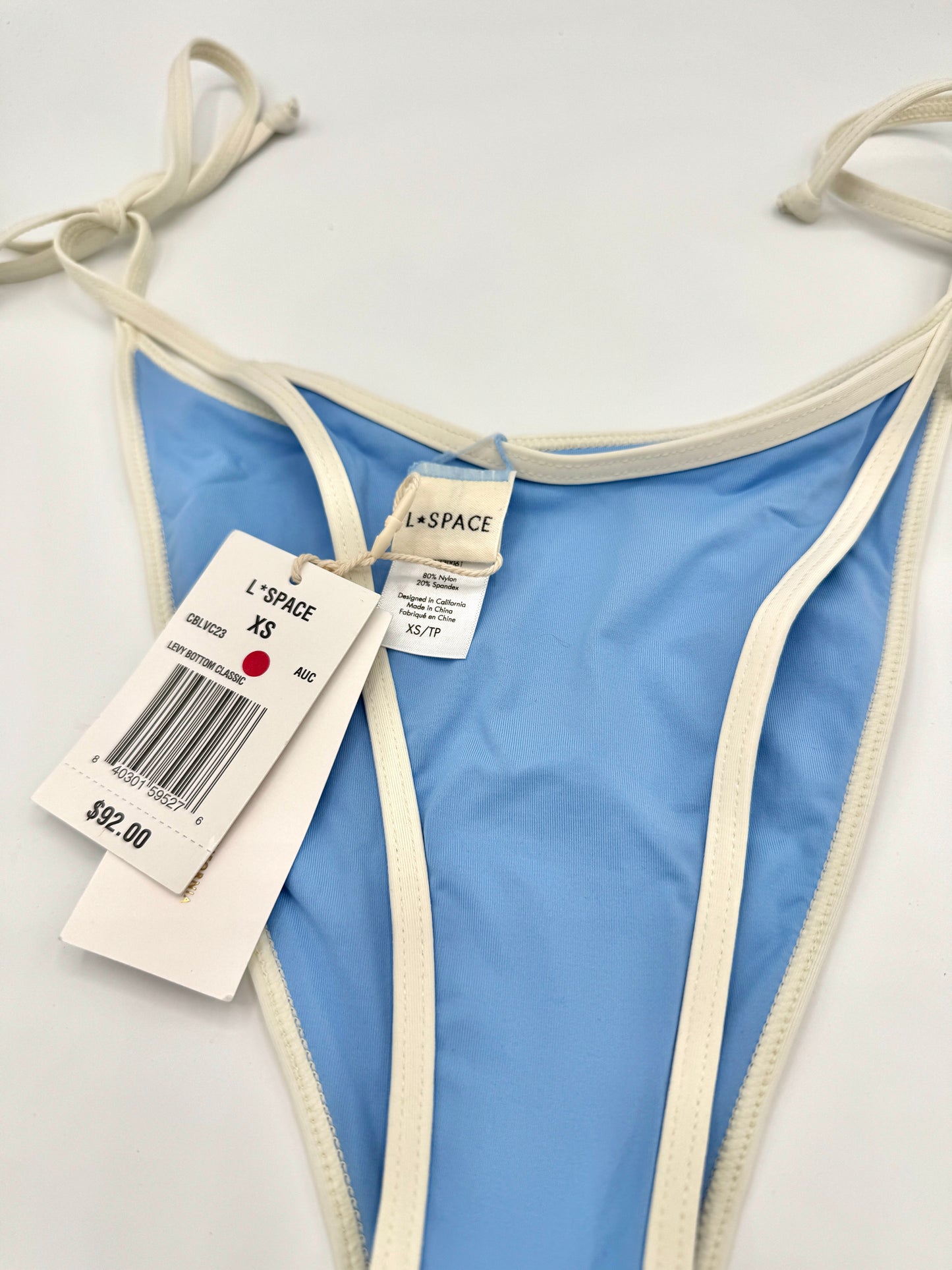 L Space Levy Classic Swim Bottom in Aura Blue / Cream