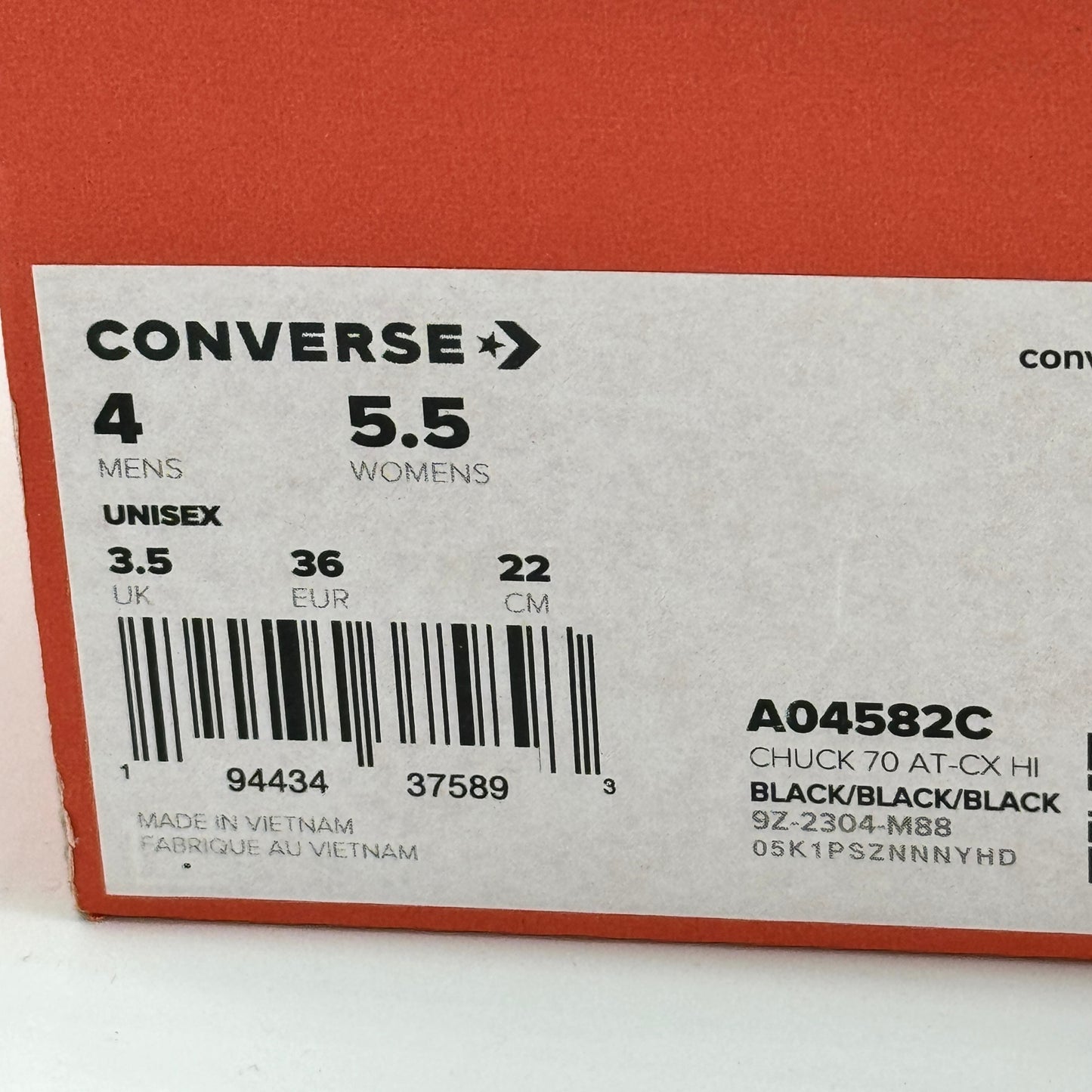 Converse Chuck 70 At-CX Hi All Black Platform High Tops Triple Black Unisex