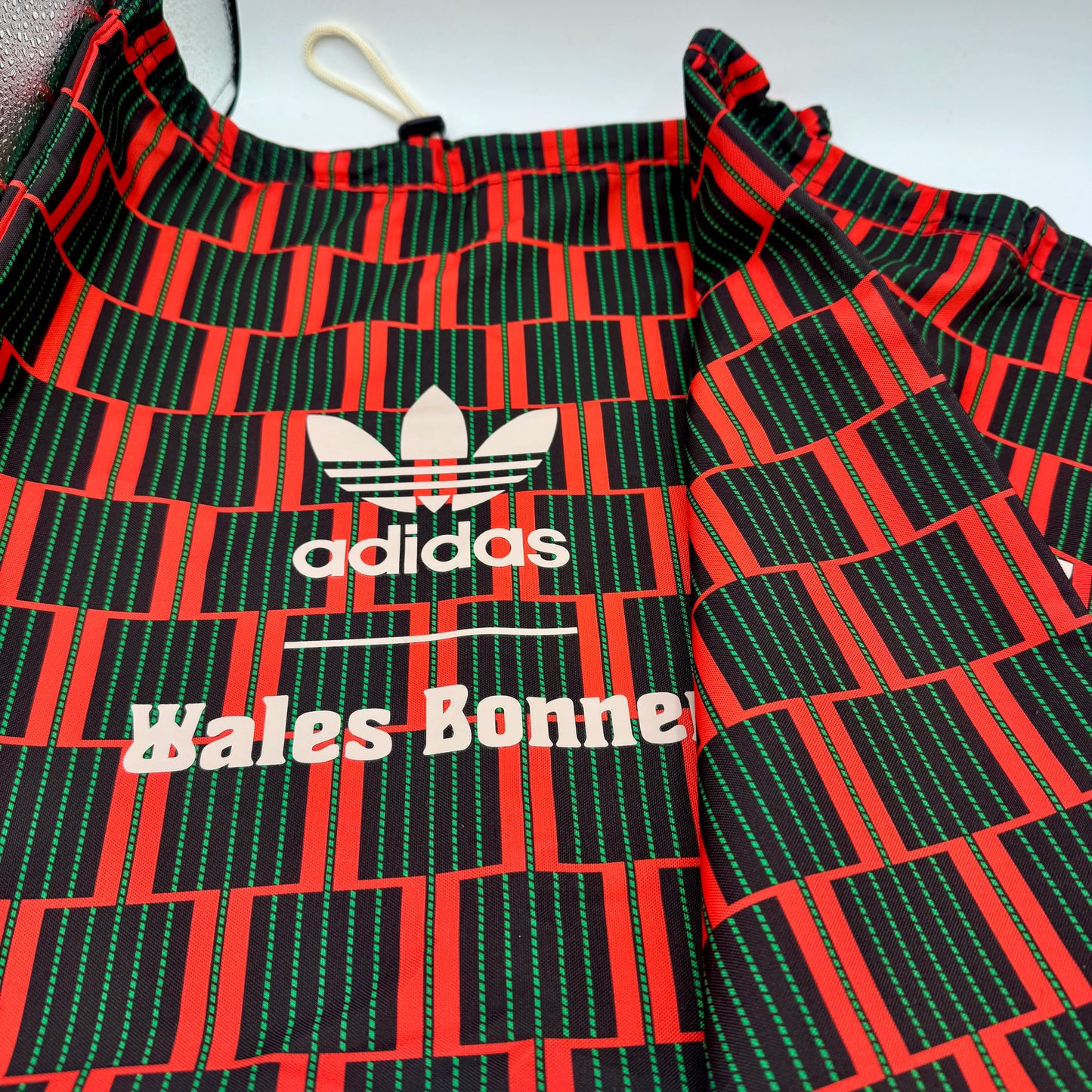 (2) Wales Bonner x Adidas Footwear Dustbags Samba Collab in Multi Red Pattern , Brand New Unused