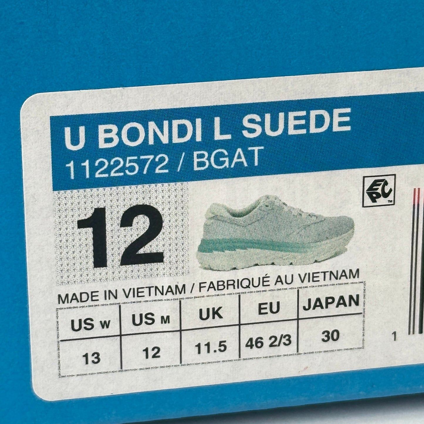 Hoka Bondi L SUEDE Leather U Unisex , Blue Glass / Atlantis Cushioned Shoes