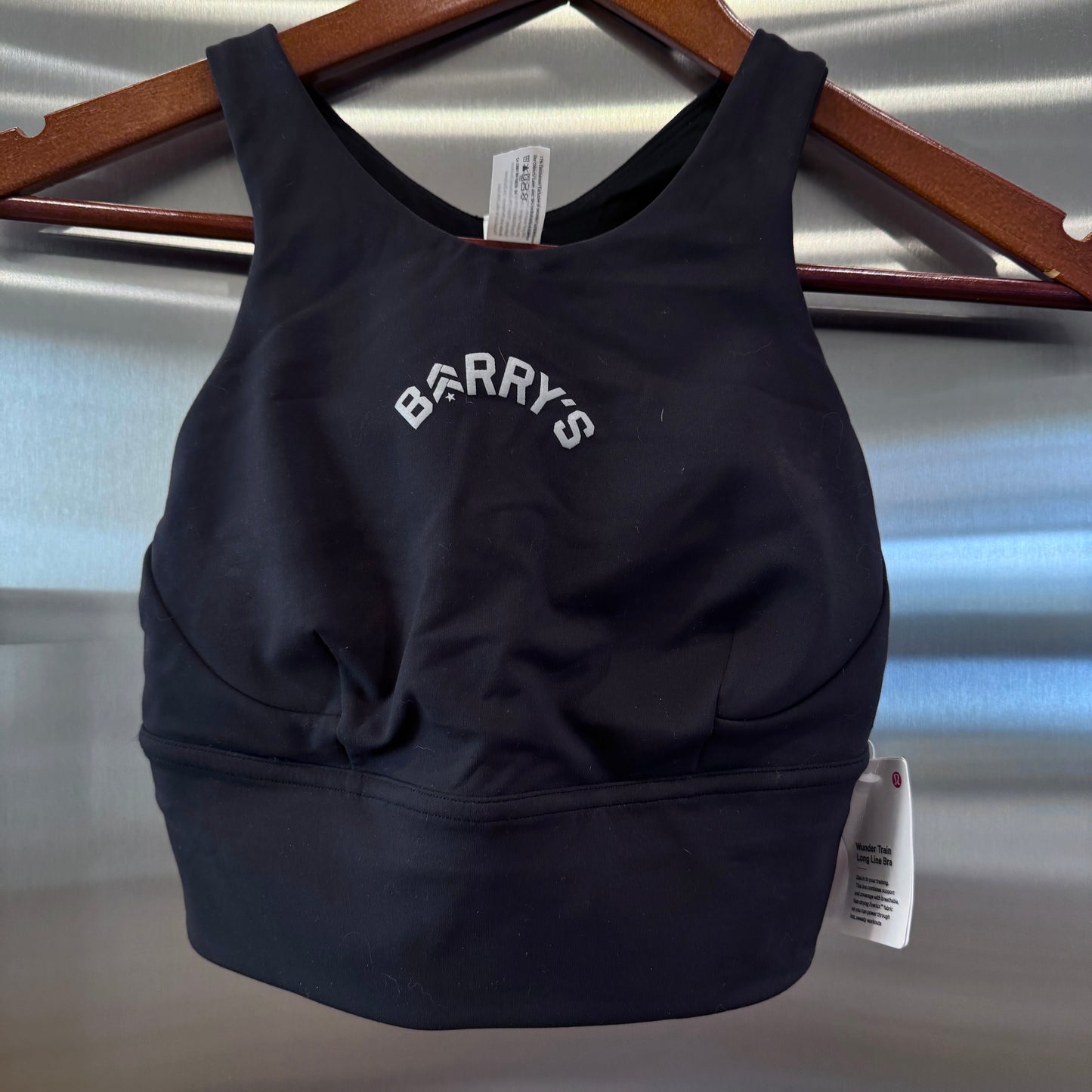 Lululemon Wunder Train Long Line Sport Bra x Barry’s Collab in Black