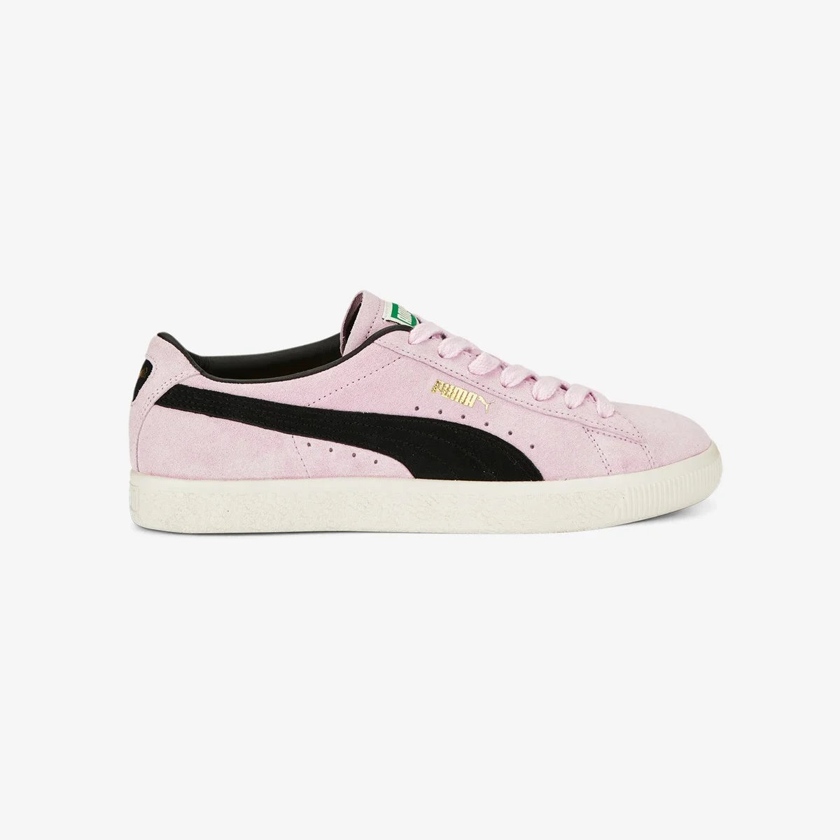 Puma Suede VTG Textured Leather Sneakers , extra laces , pearl pink black