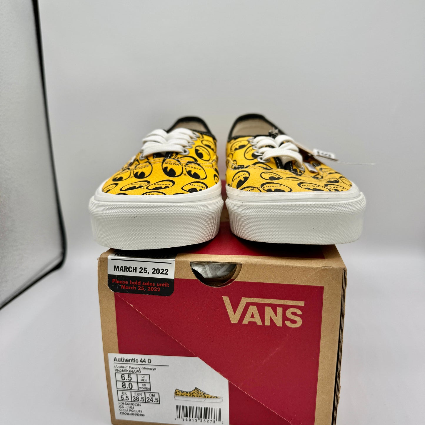 Vans Authentic 44 D Skate Shoes Anaheim Edition Mooneye Yellow Unisex