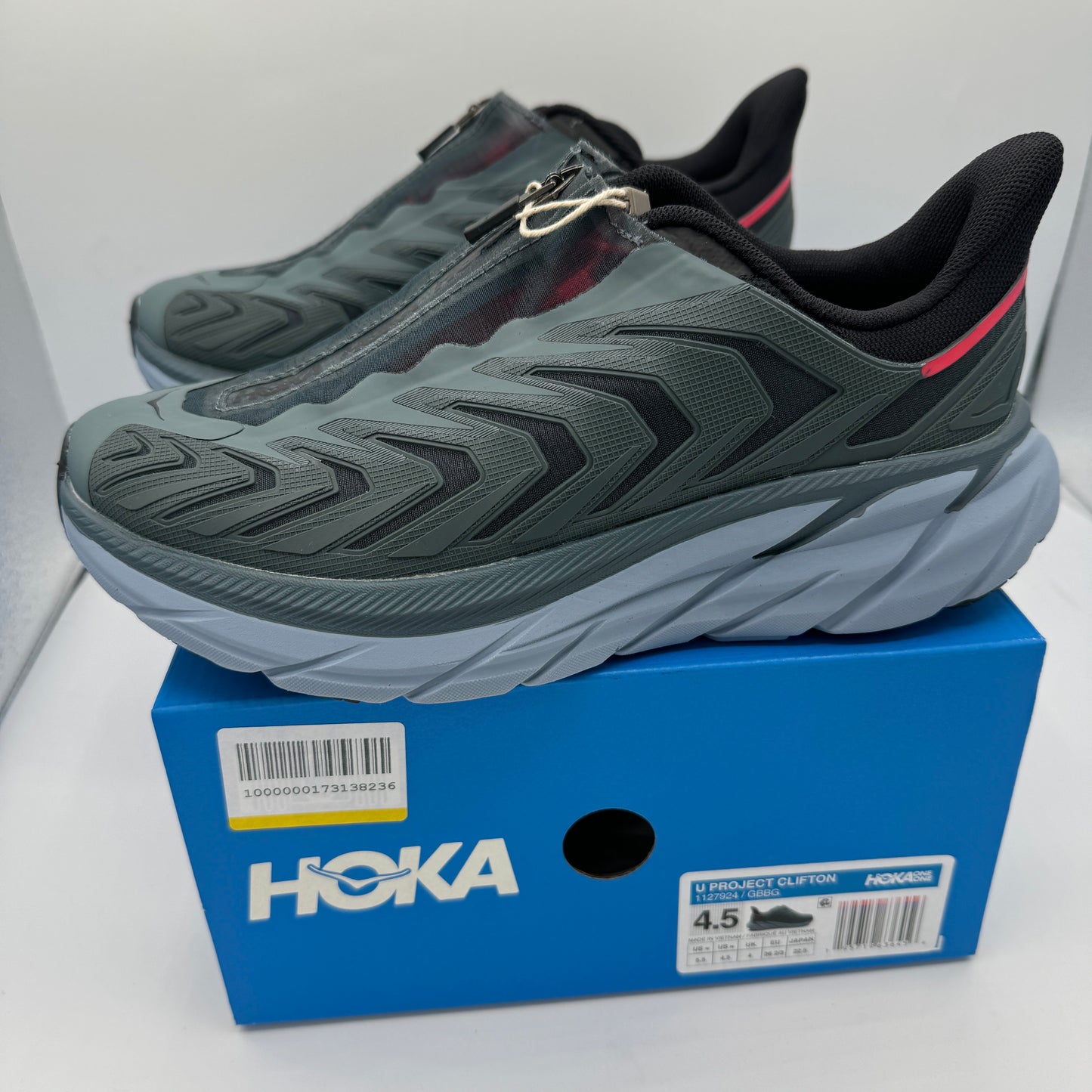 Hoka Project Clifton Unisex Shoes - Lead / Navy Goblin GBBG Blue