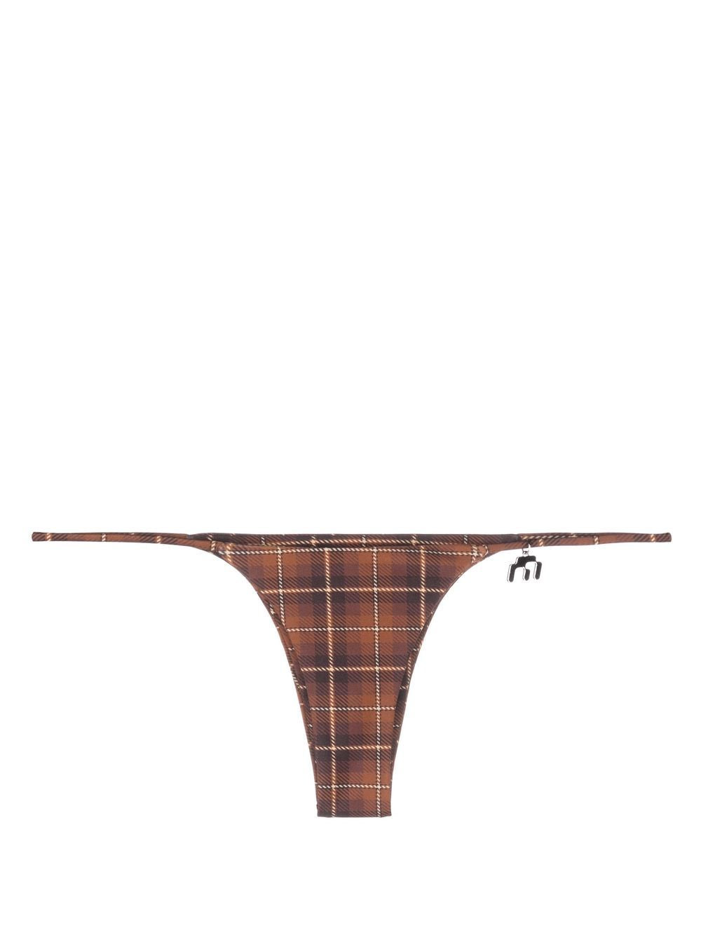 Miaou Itty Bitty Bottom in Brown Chocolate Plaid