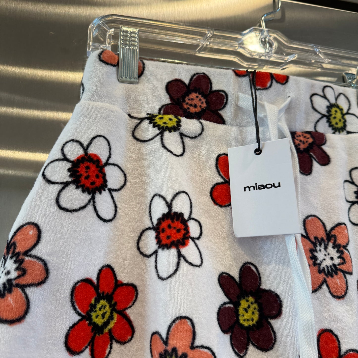 Miaou Terry Cloth Tennis Skirt in Crayola Floral