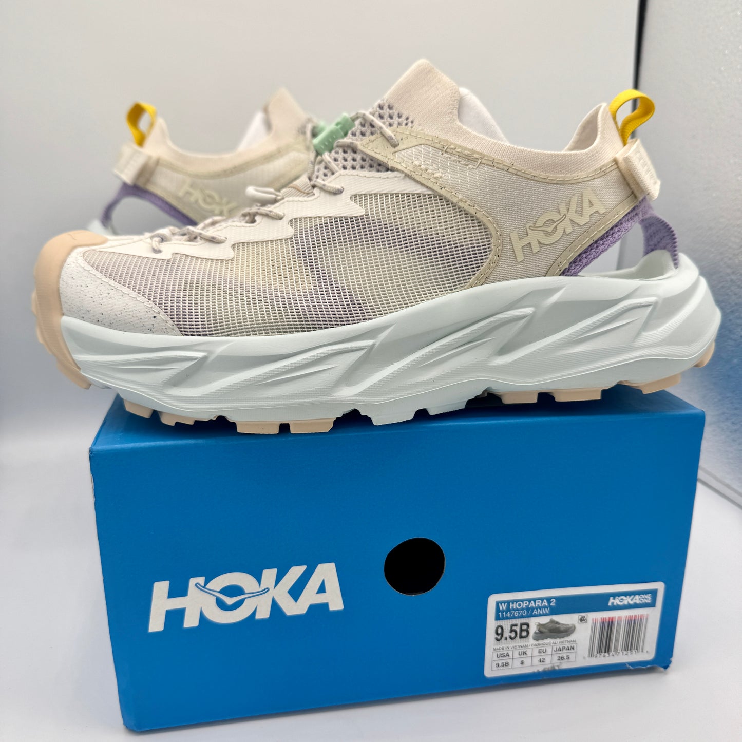 Hoka Hopara 2 Women’s Hybrid Hiking Sandal in Alabaster / Snow