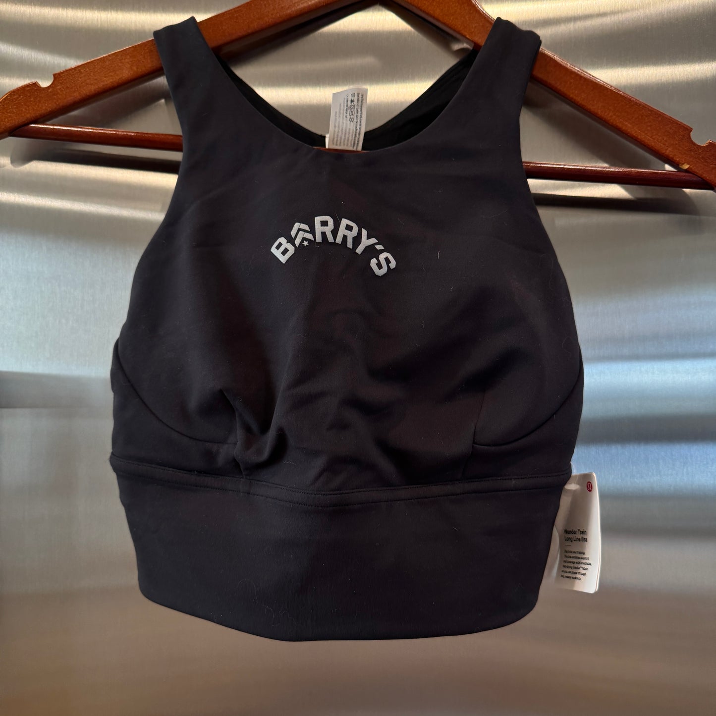 Lululemon Wunder Train Long Line Sport Bra x Barry’s Collab in Black