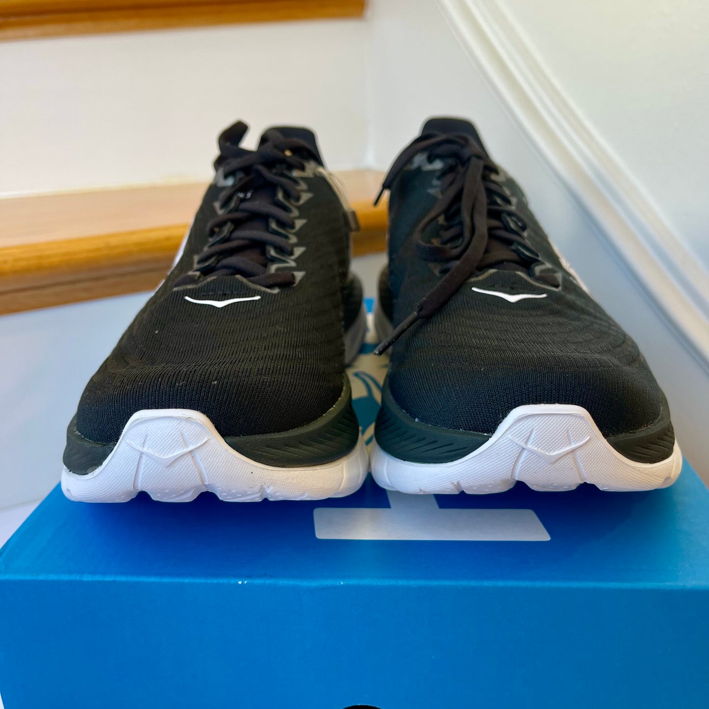 Hoka Mach 5 Running Shoes in Black / White / Castlerock , Hoka One One