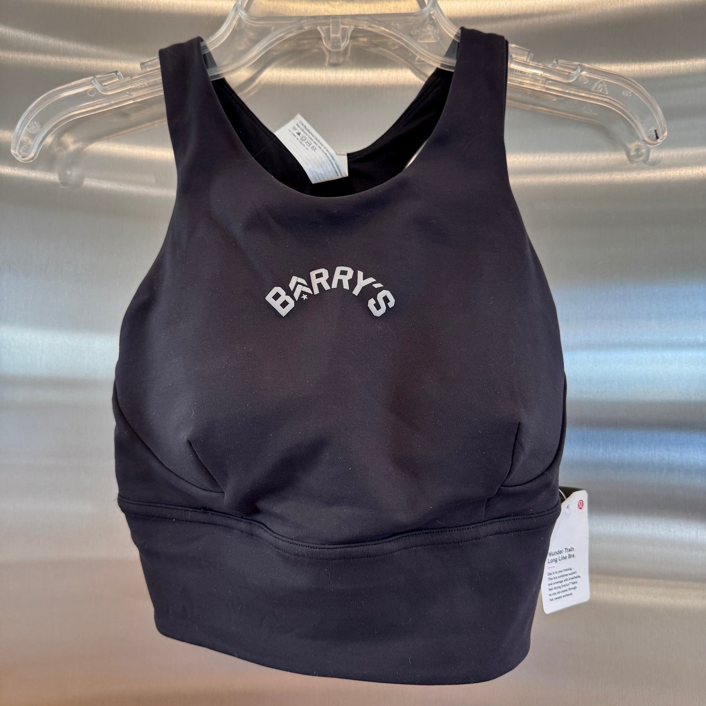 Lululemon Wunder Train Long Line Sport Bra x Barry’s Collab in Black