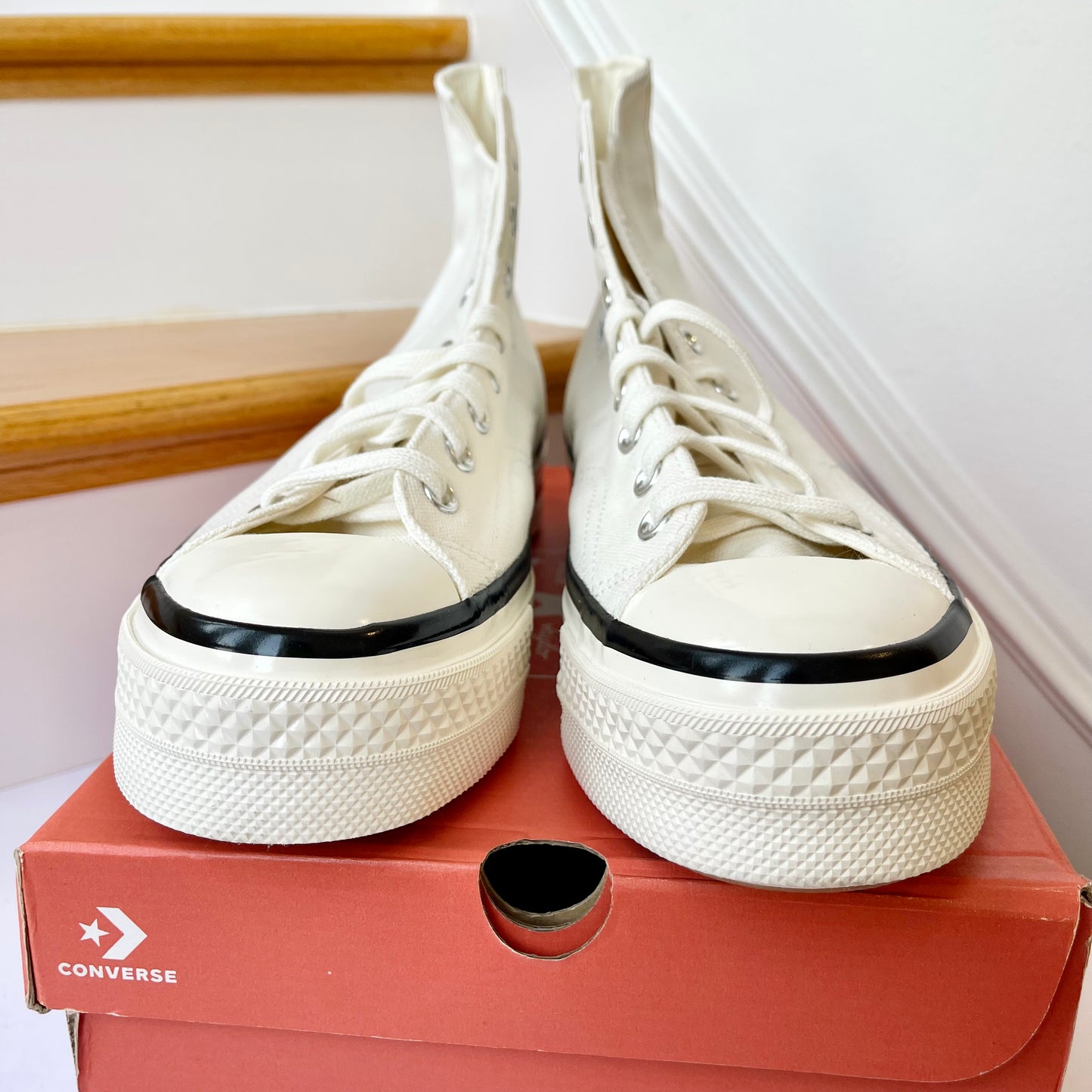 Converse Chuck 70 Plus High Top white egret spliced sneaker shoes