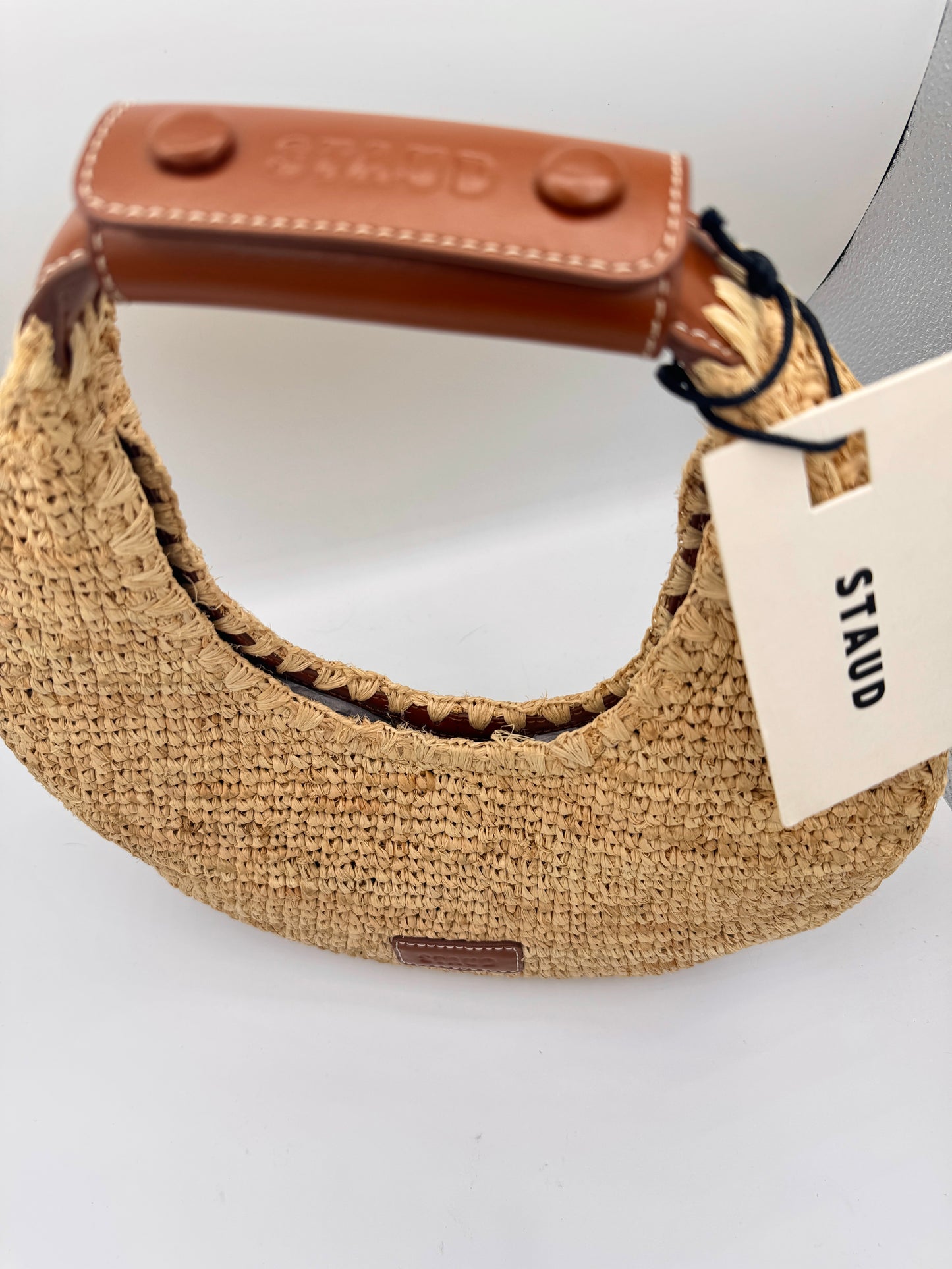 Staud Moon Bag - Natural Raffia