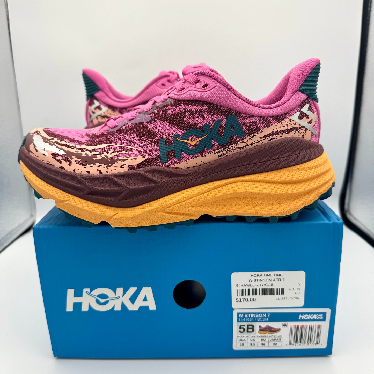 Hoka Stinson Women’s Running ATR All Terrain Running Shoes SCBR Pink Orange
