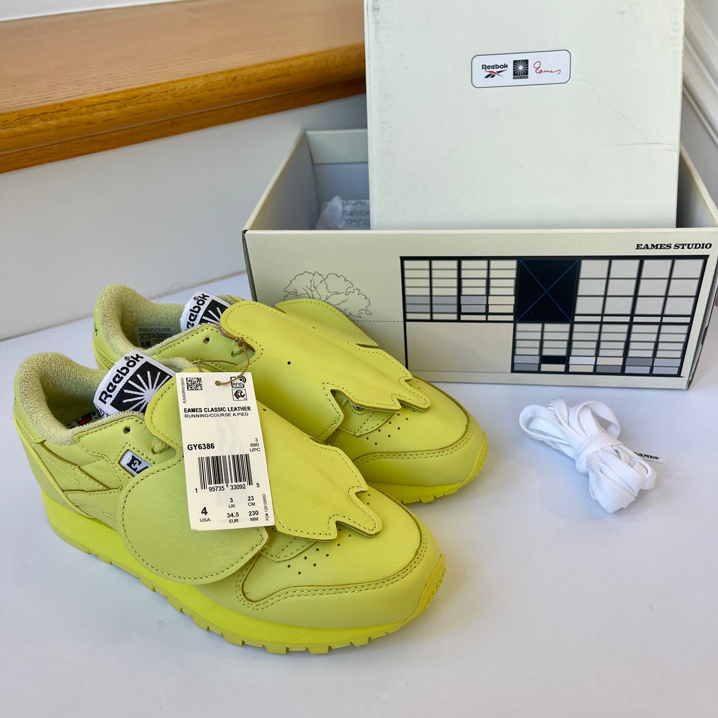 Eames x Reebok Collab Sneaker Aloe Yellow Green Neon Sneakers Unisex Shoes