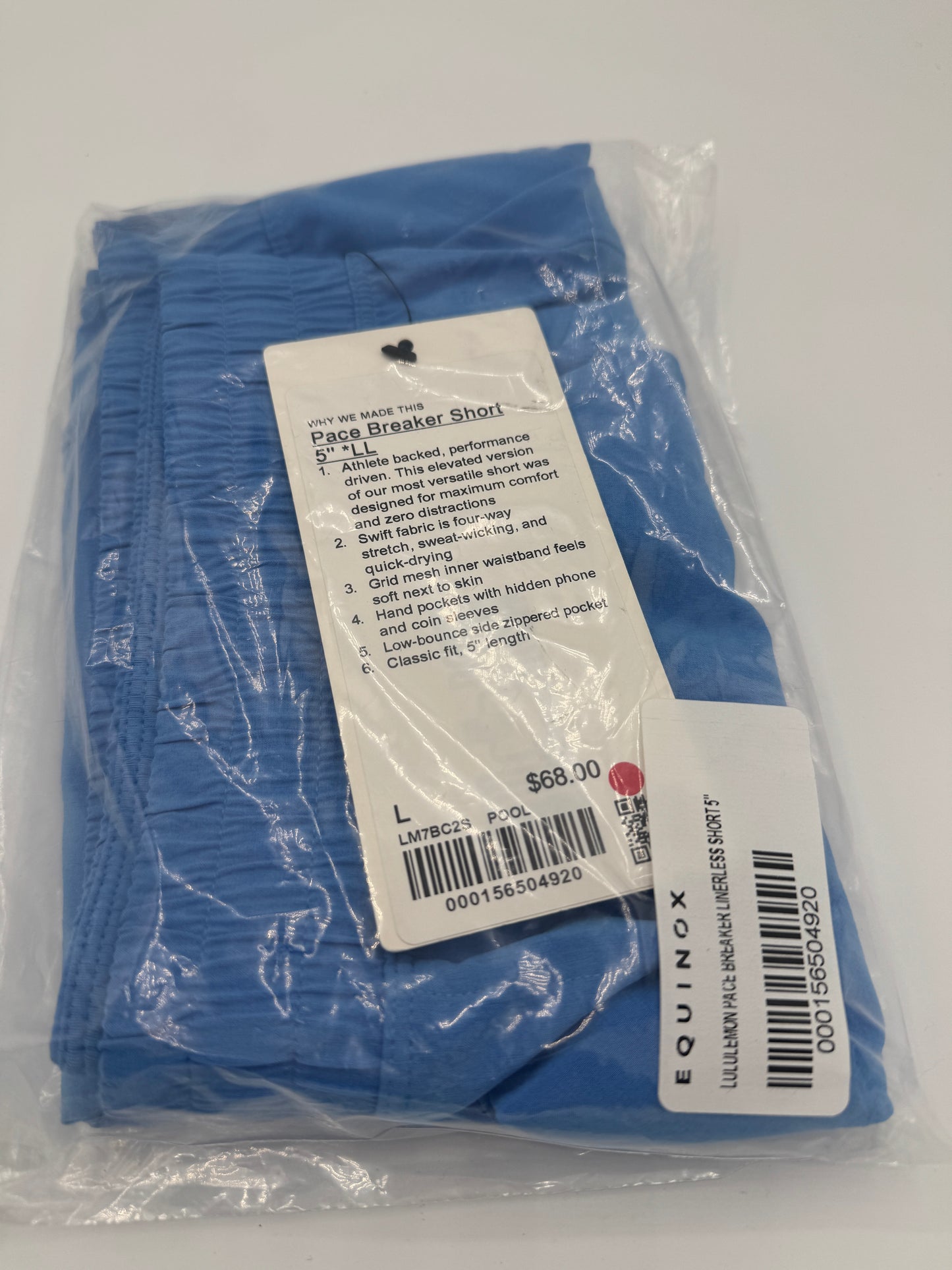 Lululemon Pace Breaker Short 5” Linerless Unlined in Pool Party Blue - Men’s
