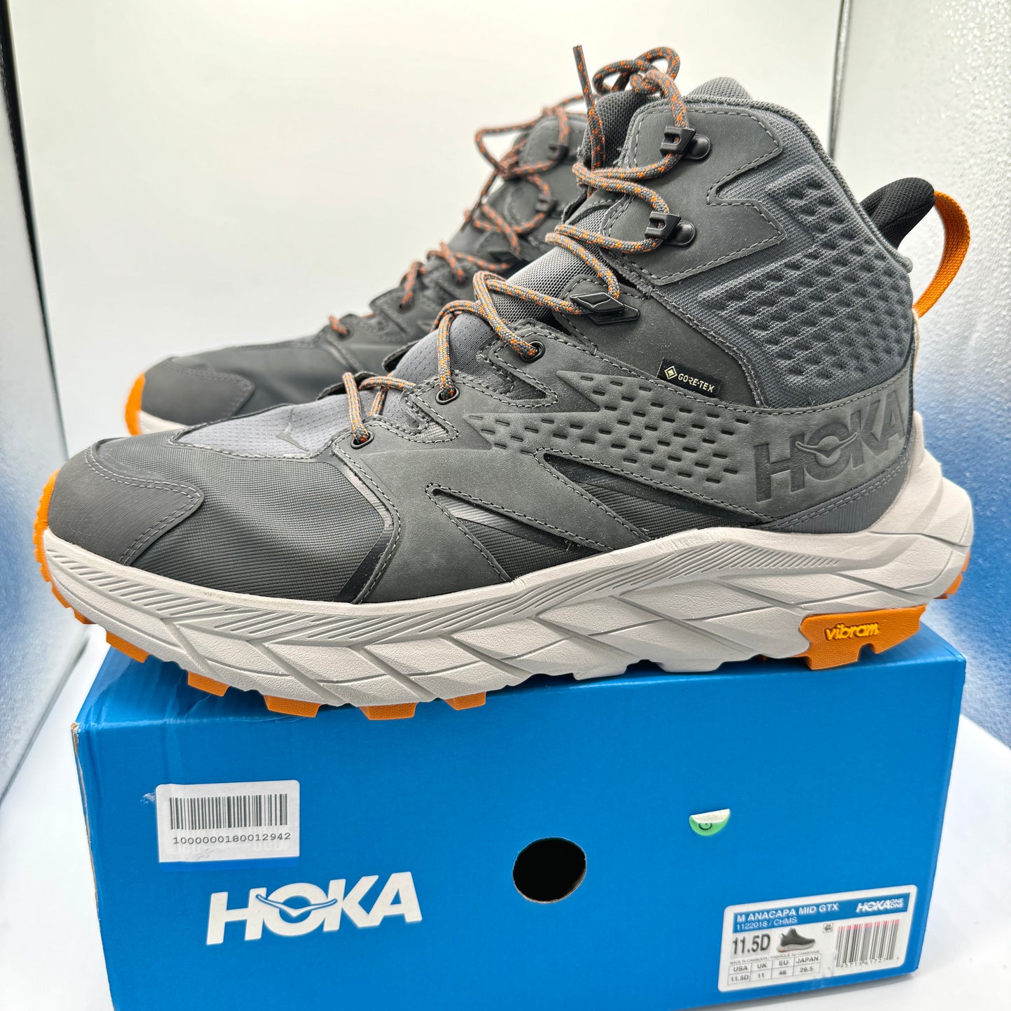 Hoka Anacapa Men’s Mid GTX Hiking Boots Castlerock Harbor Mist Shoes GoreTex