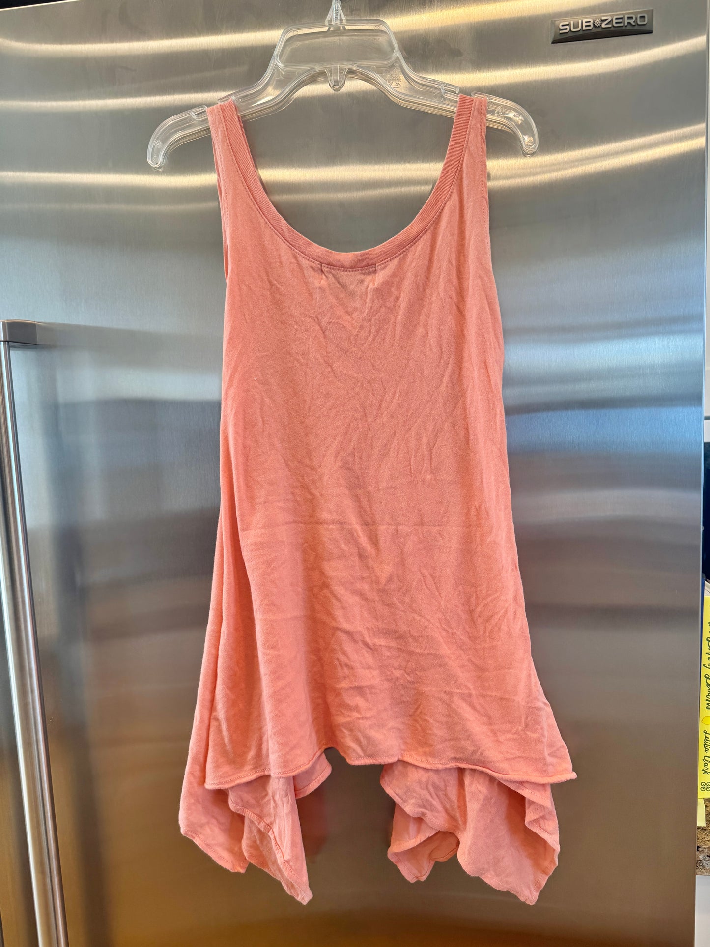Wildfox Seahorse Tank Top V Neck in Coral Orange * Pre-Owned *