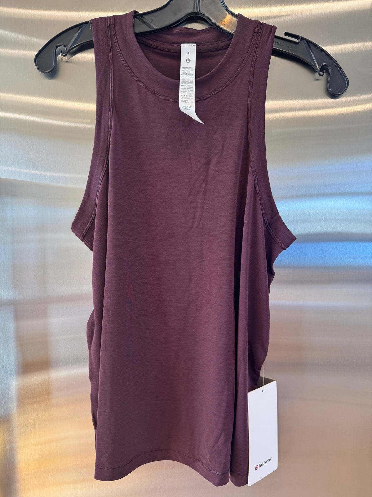 Lululemon Jersey Training Tank Top , Women’s in Black Plum Dark Burgundy Red