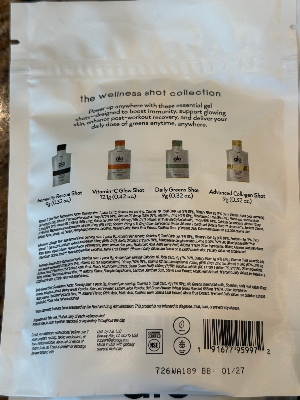 Alo Wellness BUNDLE (4) Magnesium Sprays, (11) Wellness Discovery Satchet Kits , (2) Gift Bags