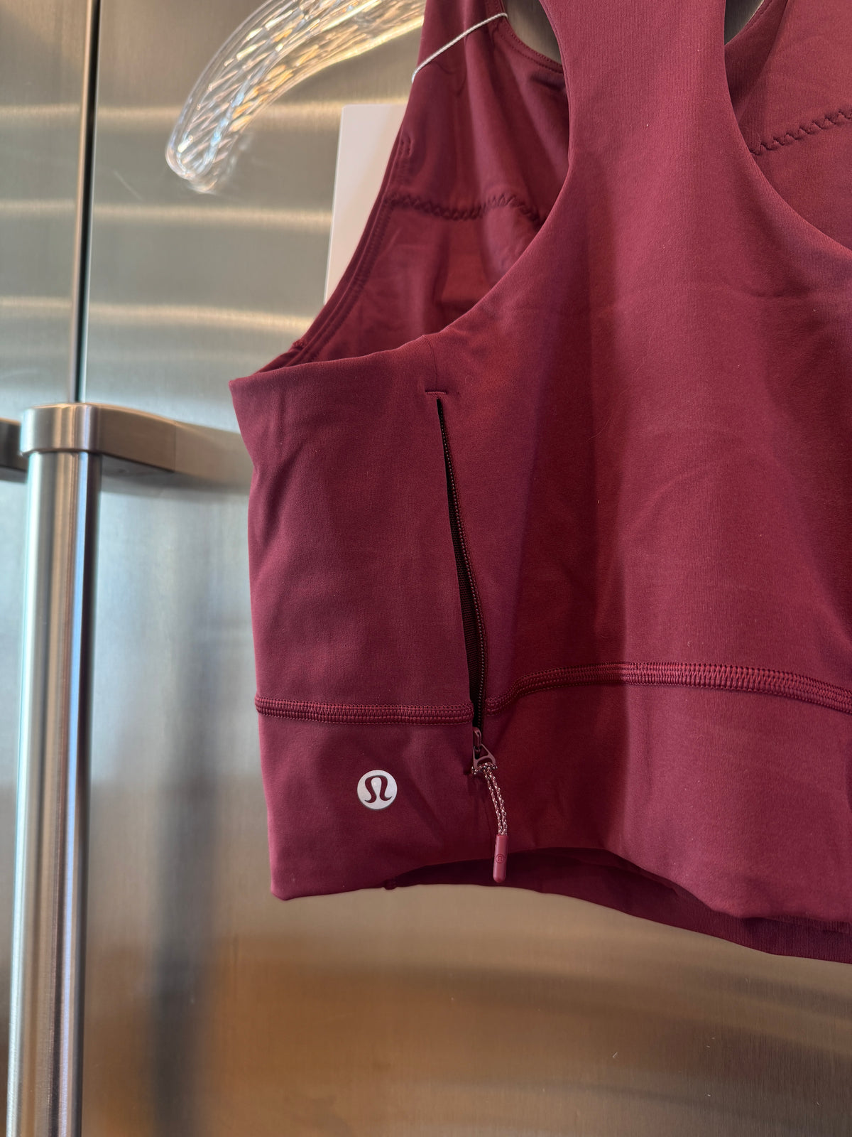 Lululemon Swift Speed Cropped Tank Top in Burgundy Bay Red - B/C Cup